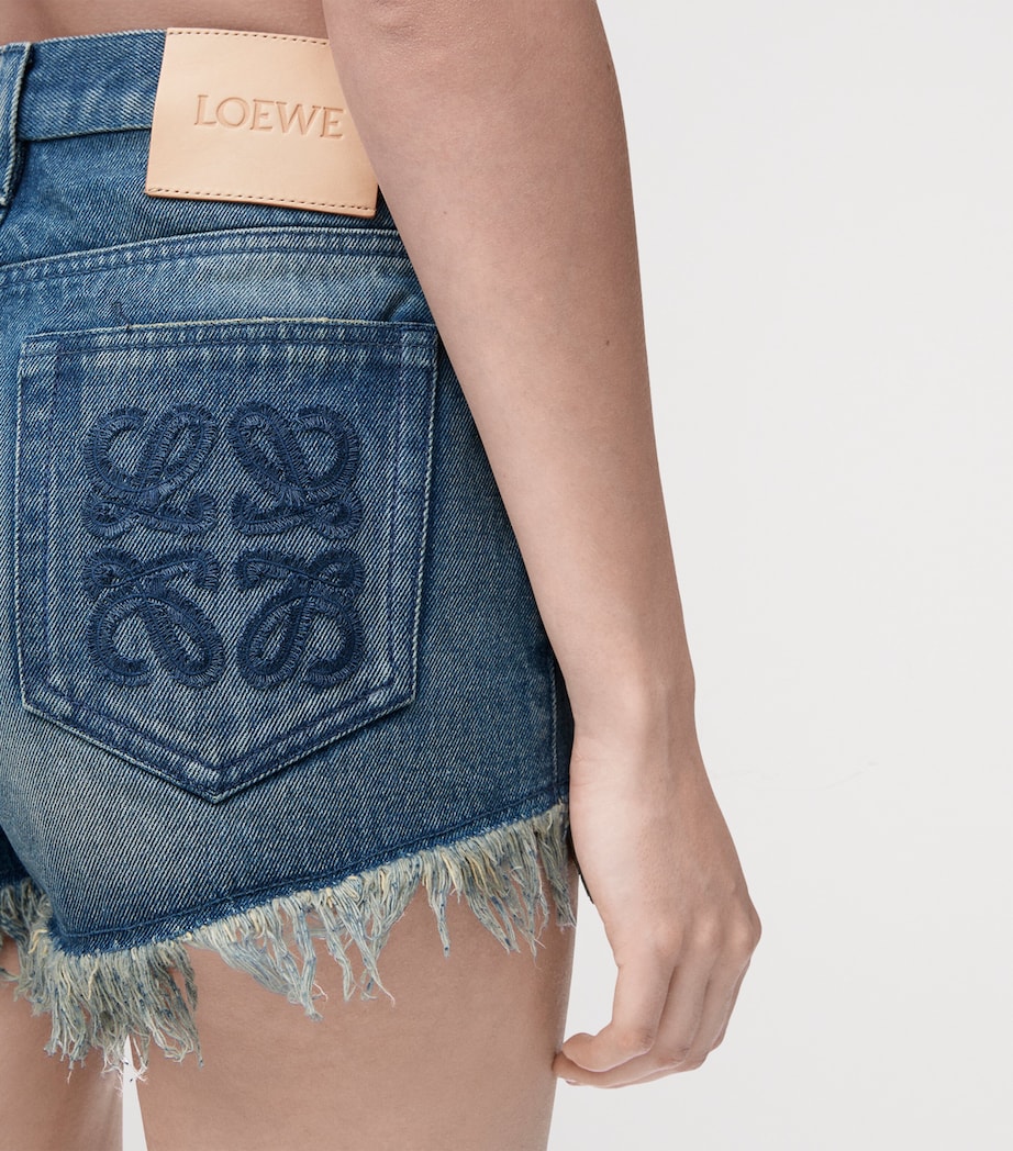 x Paula's Ibiza Denim Anagram Shorts MEDIUM BLUE Image 5