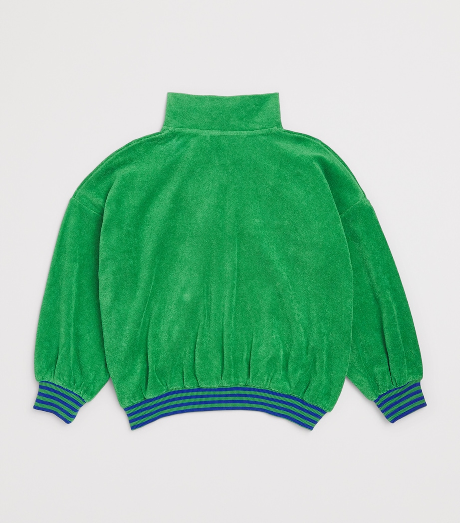 Mini Rodini Cotton Terry Table Tennis Patch Cardigan (3-11 Years) Image 2
