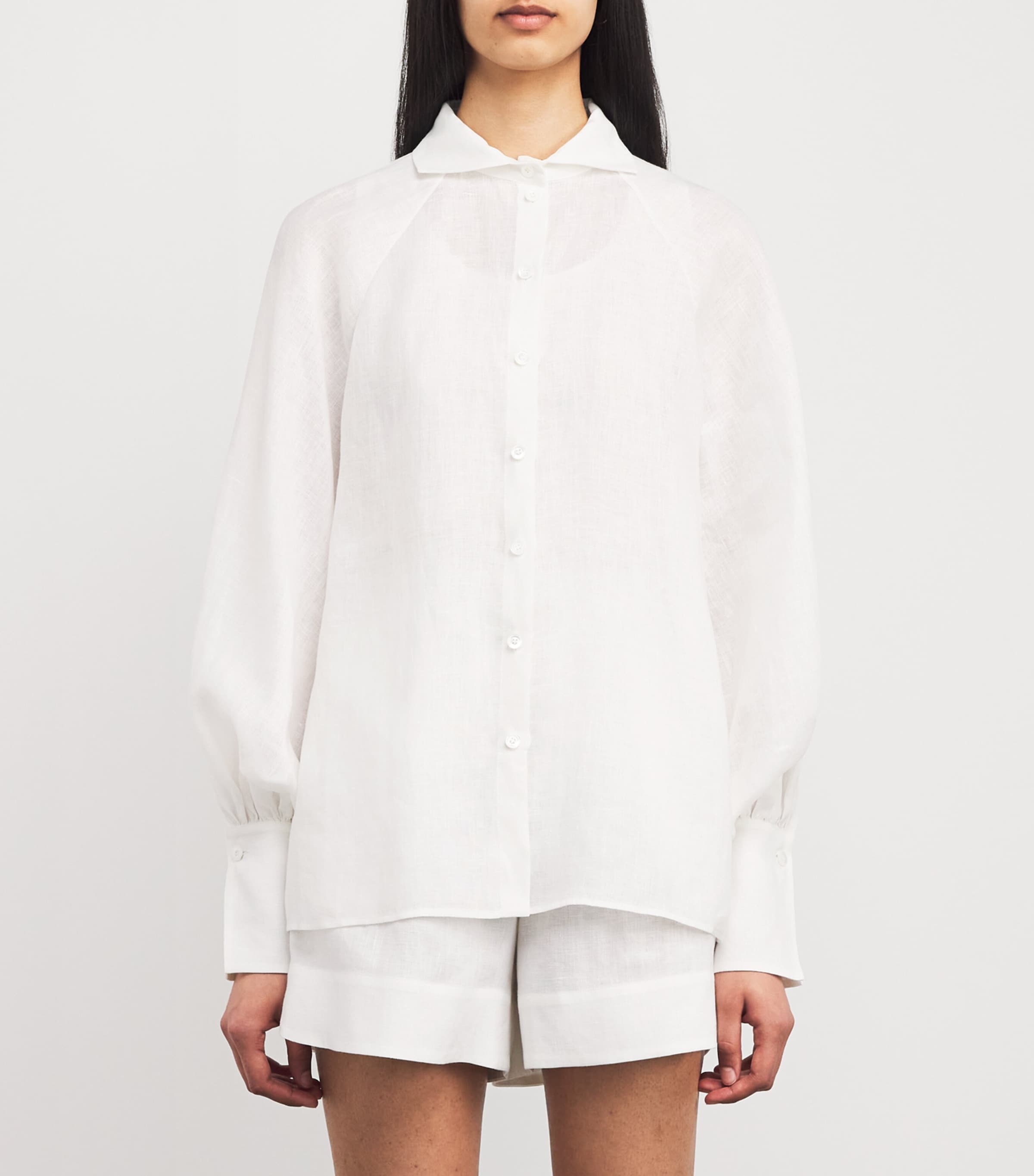 Linen Long-Sleeve Shirt BIANCO Image 3