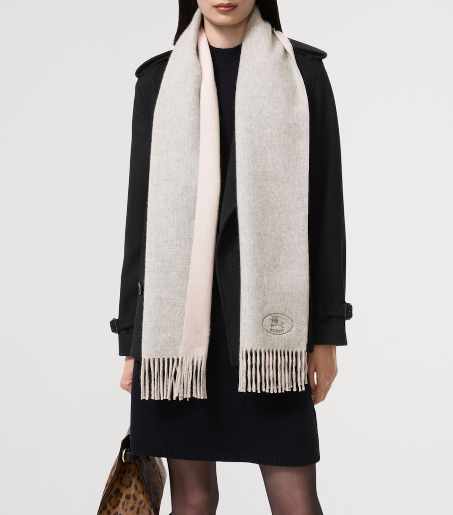 Burberry Cashmere EKD Stamp Scarf Mitten/bow Image 3