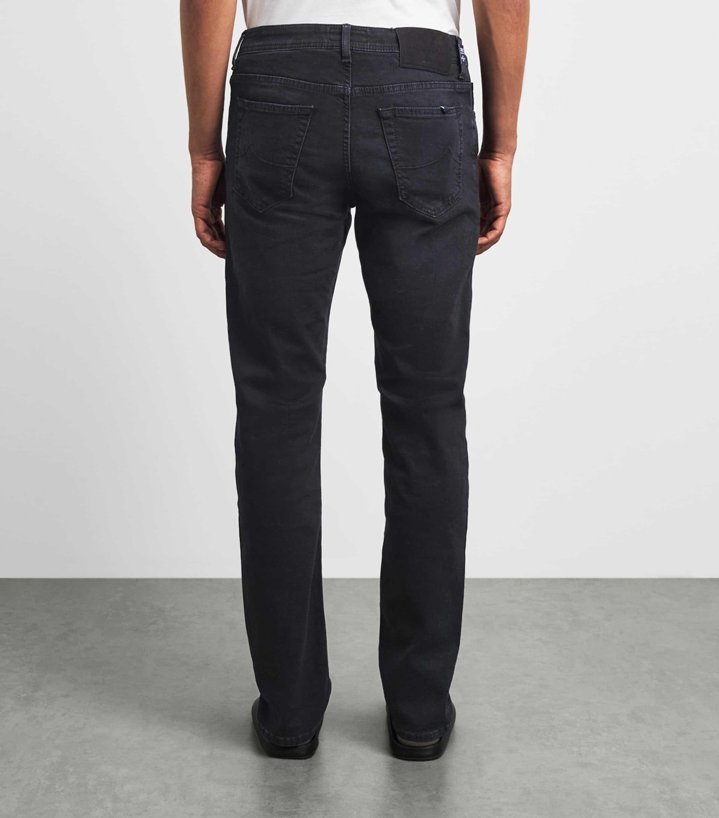 Jacob Cohën Mens Cotton-Modal Bard Slim Jeans Dark Black Image 5