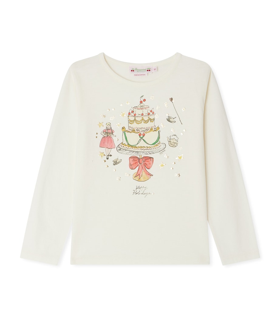 Printed Tidjiane Long-Sleeve T-Shirt (4-14 Years) UPB BLANC LAIT Image 1