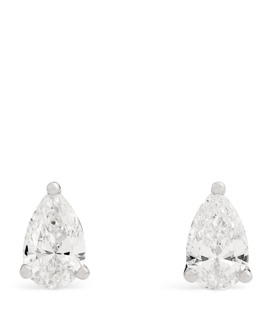 White Gold and Diamond Pear Stud Earrings (0.50ctw) WHITE GOLD Image 1