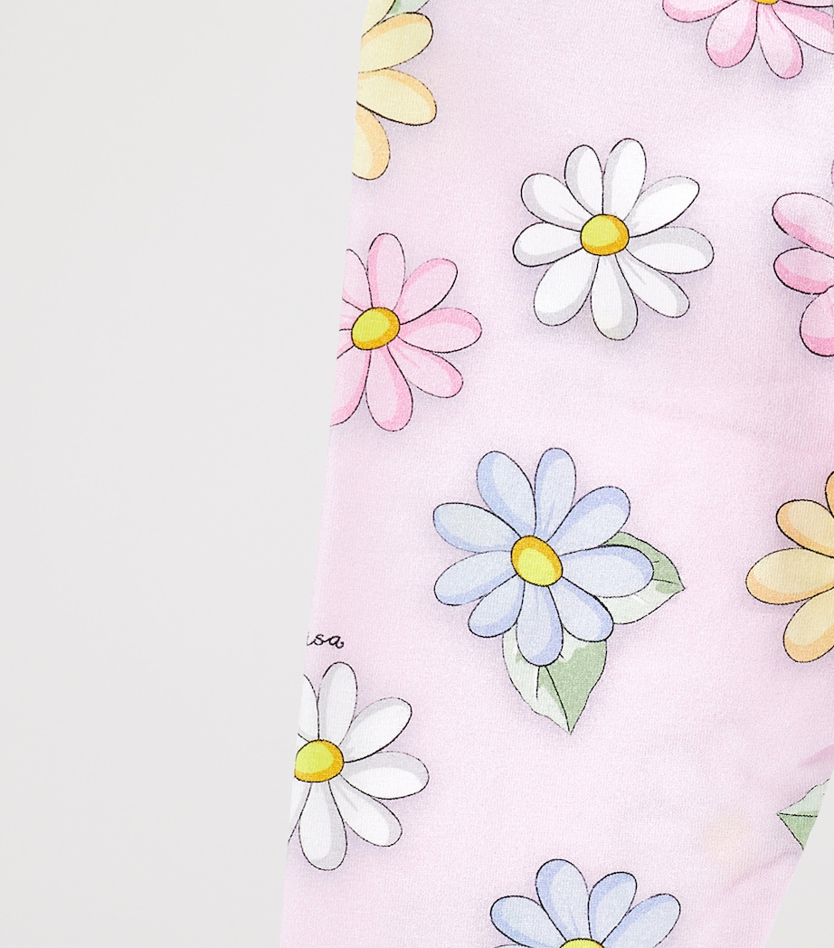 Stretch-Cotton Flower Print Leggings (3-36 Months) ROSA FAIRYTALE Image 2