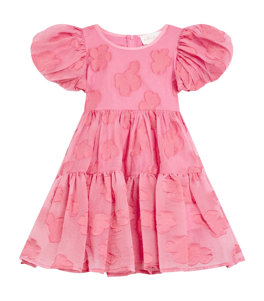 Organza Bow Burnout Dress (4-16 Years) RASPBERRY Image 1
