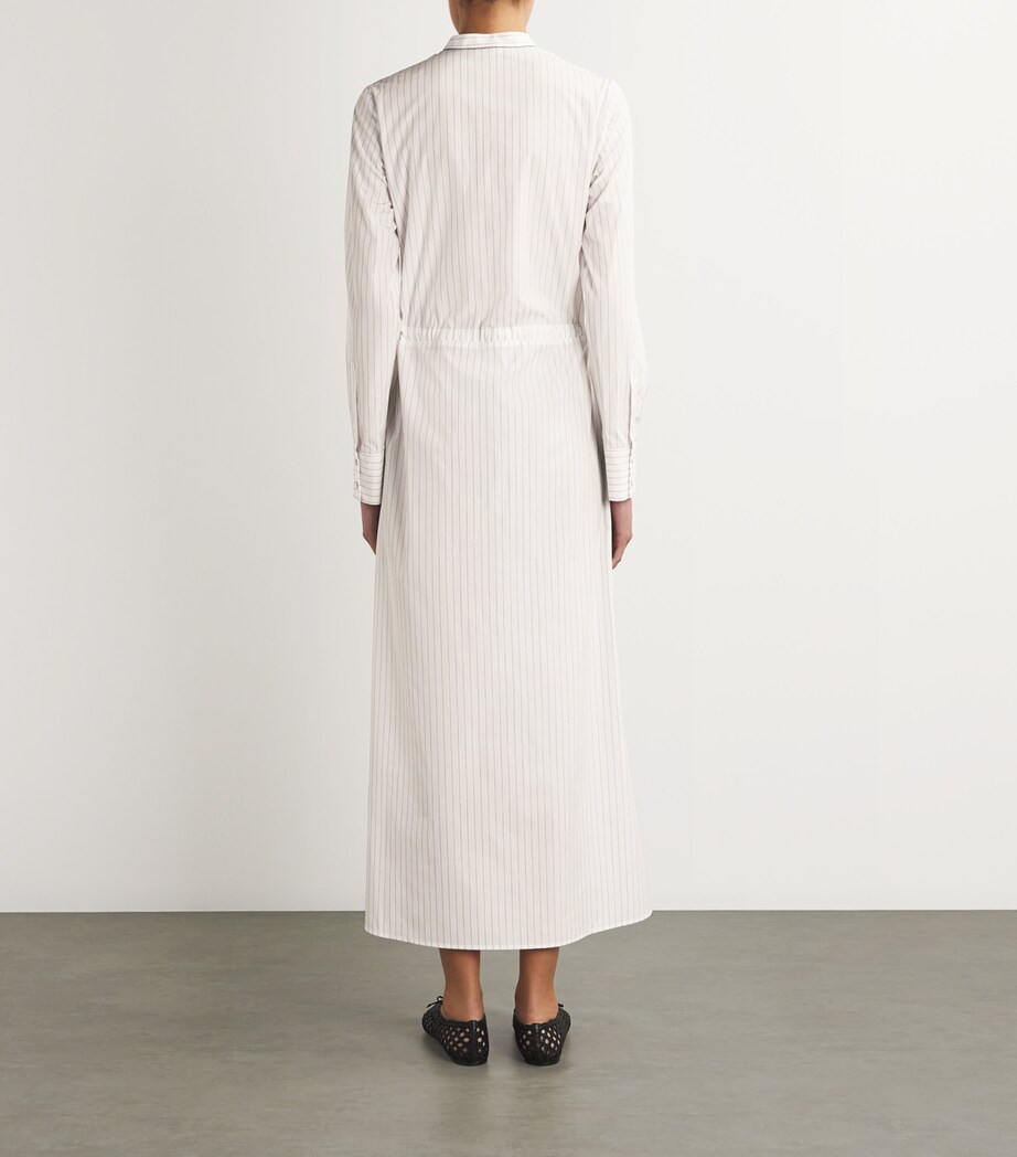 Fabiana Filippi White Cotton Striped Midi Shirt Dress | Harrods US Fabiana Filippi White Cotton Striped Midi Shirt Dress | Harrods US