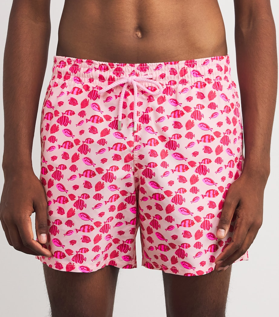 Fish Print Moorea Swim Shorts 159-PEONY Image 3