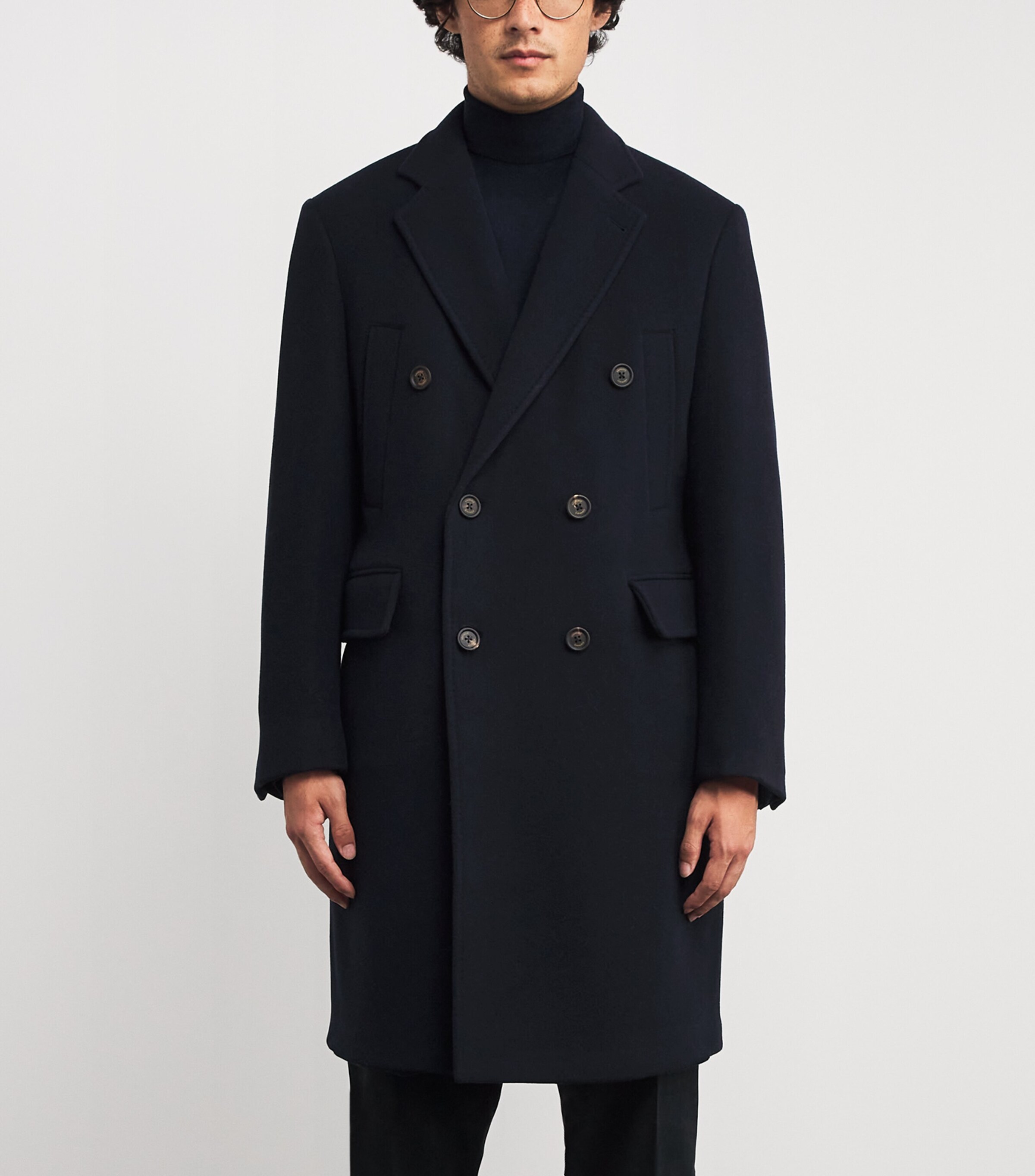 Double-Breasted Overcoat BLU Image 3