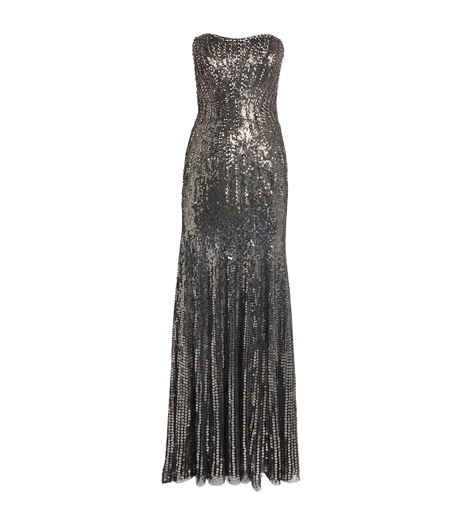 Sequinned Lior Gown OMBRE GUNMTL/LIQ Image 1