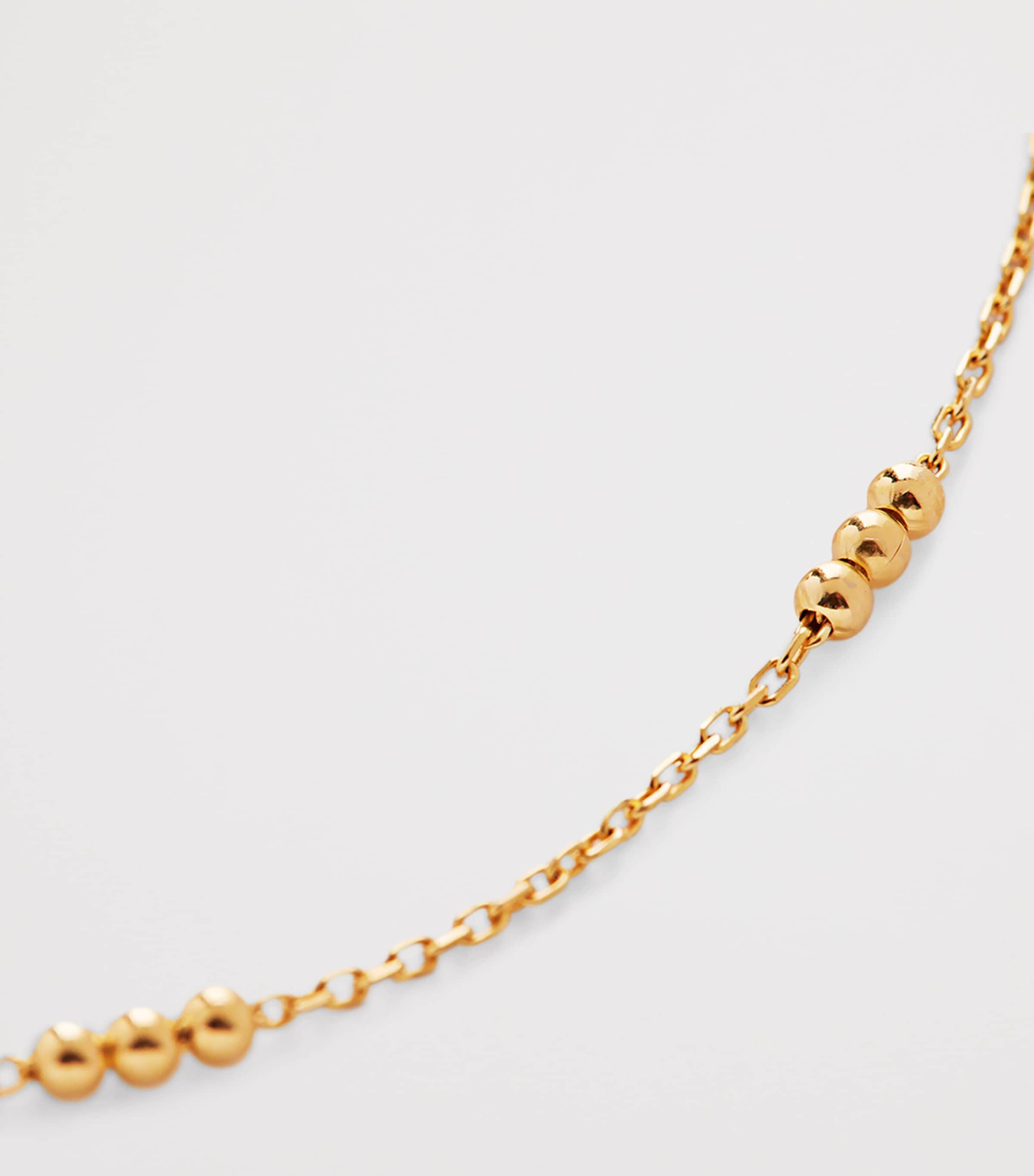 Gold Vermeil Triple Beaded Chain Necklace 18K GOLD VERMEIL Image 2