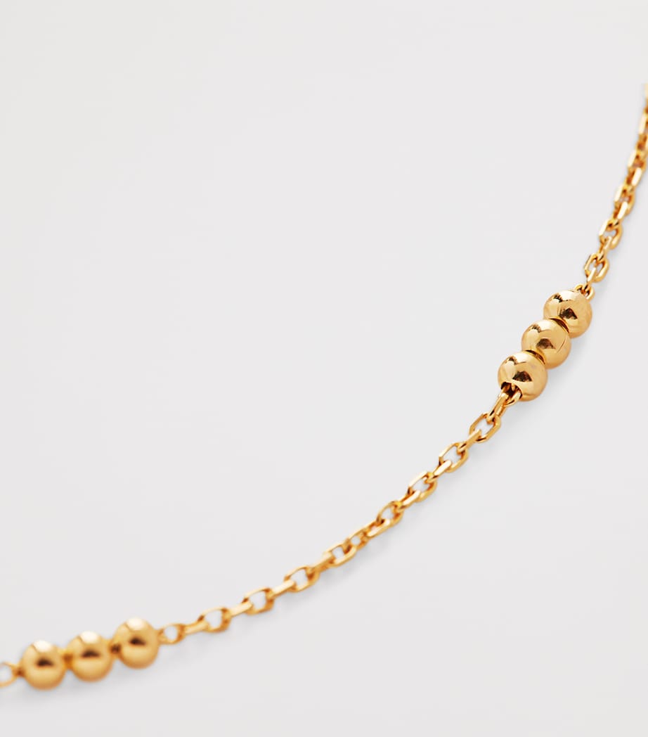 Gold Vermeil Triple Beaded Chain Necklace 18K GOLD VERMEIL Image 2