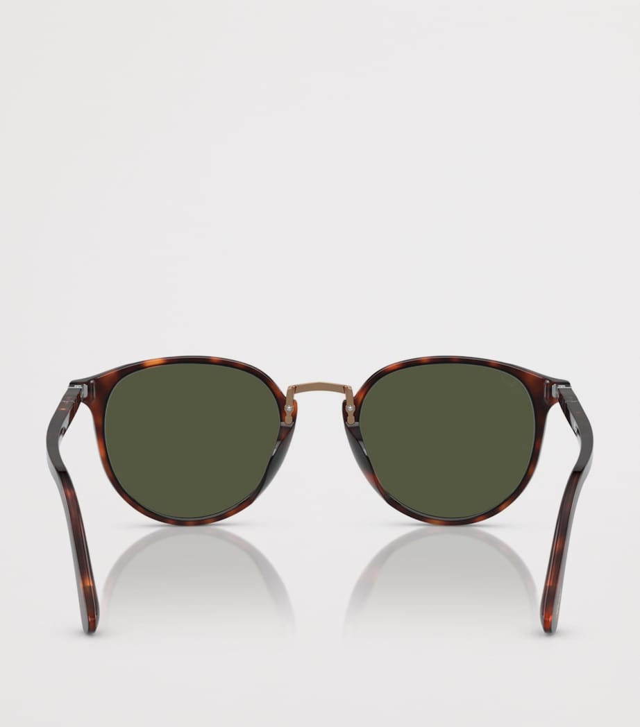 Persol Acetate Rounded Square Sunglasses Brown Image 4