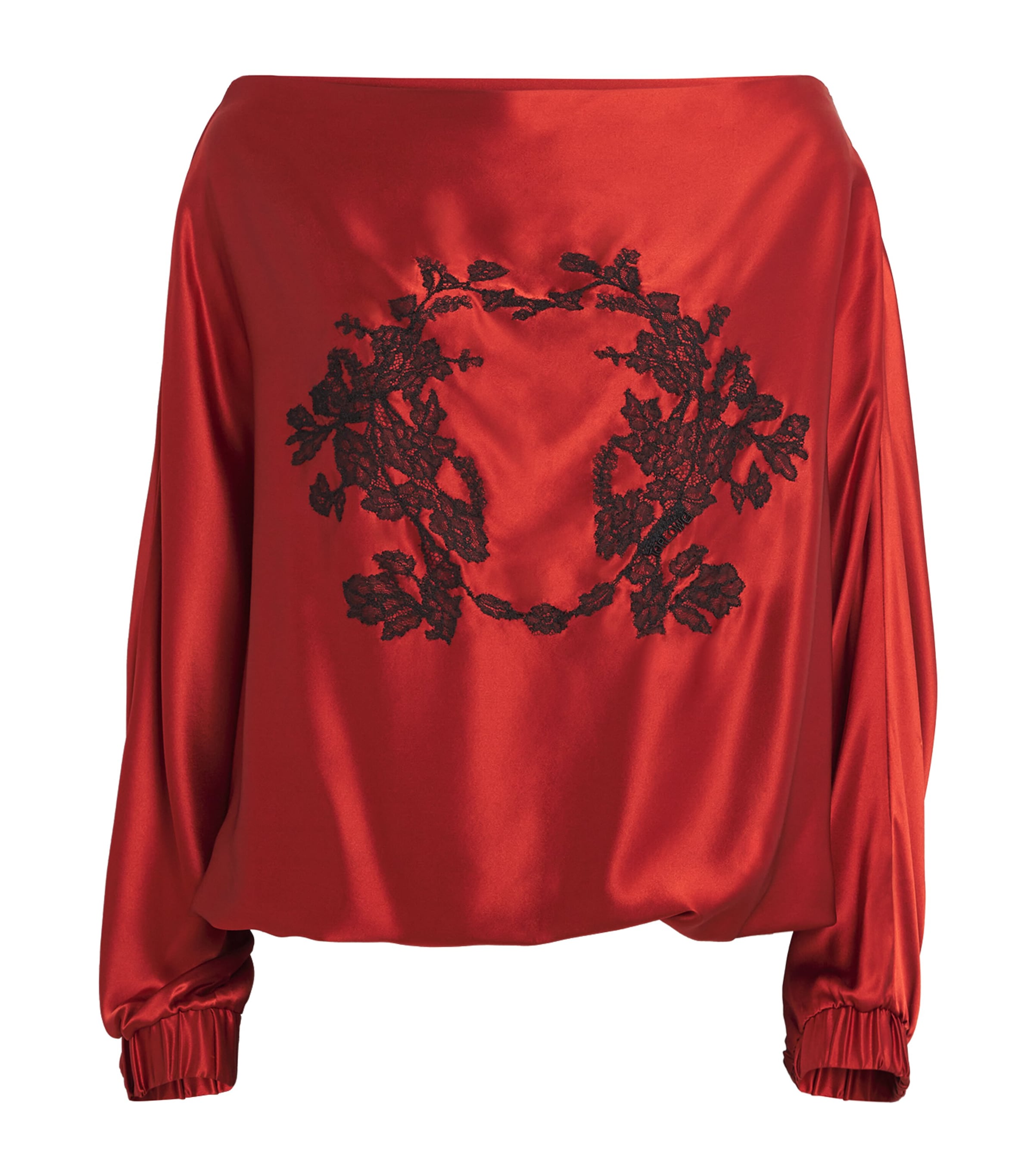 Torlowei Silk Diana Pyjama Top In Red