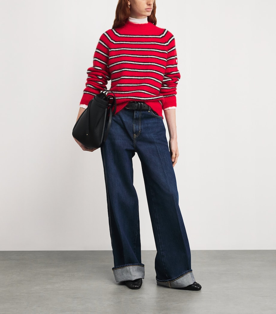 Modal Ribbed Rollneck Sweater WHITE Image 2