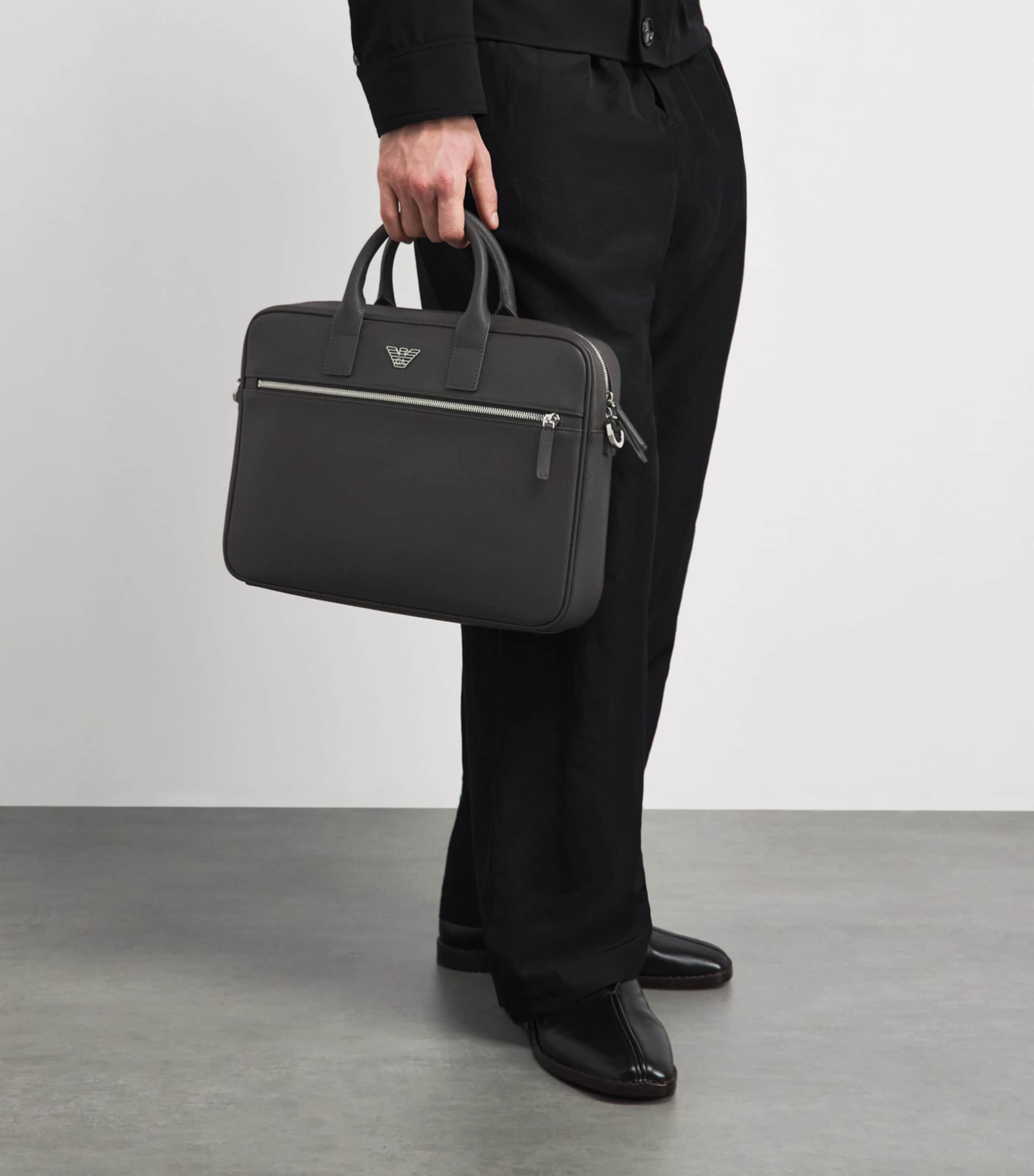 Emporio Armani Saffiano Leather Briefcase Image 4