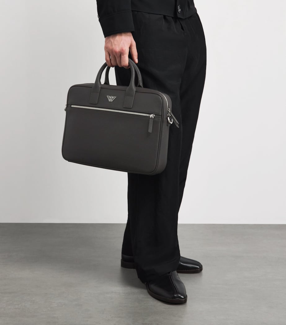 Emporio Armani Saffiano Leather Briefcase Image 4