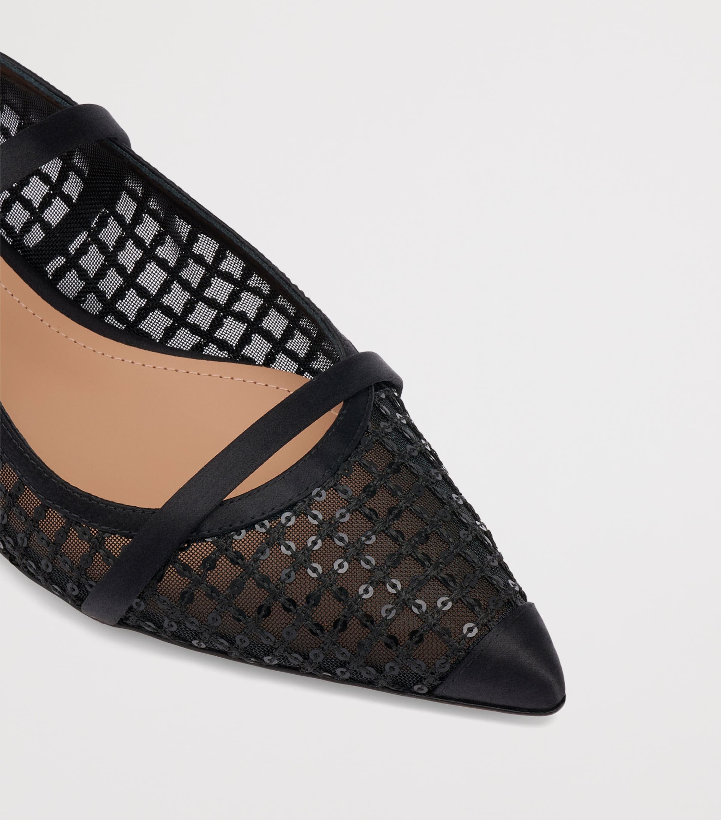 Malone Souliers Sequin Mesh Maureen Mules Black Image 5