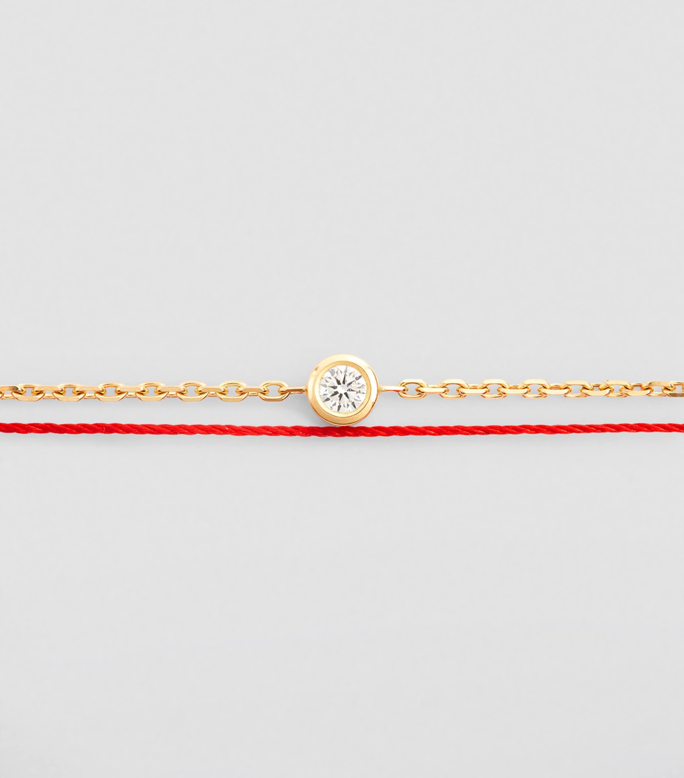 Yellow Gold and Diamond Pure Duo Bracelet RED Image 2