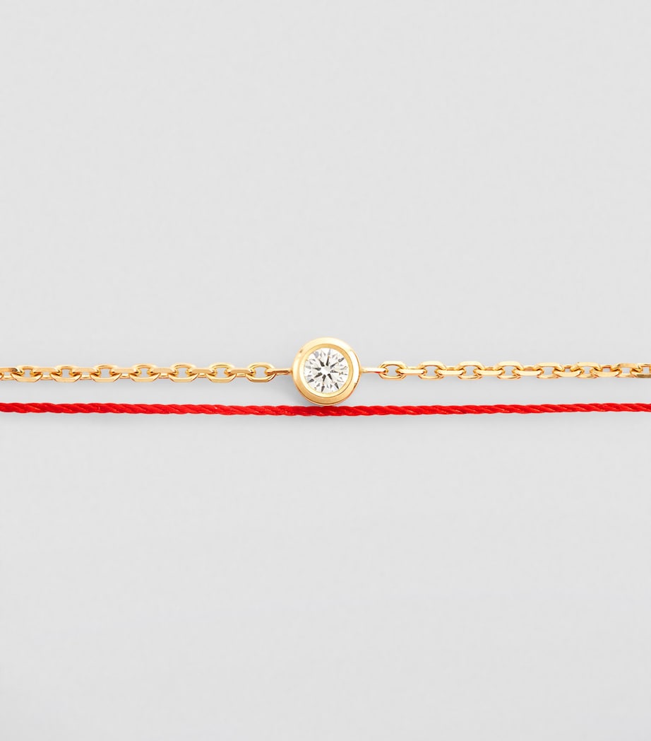 Yellow Gold and Diamond Pure Duo Bracelet RED Image 2