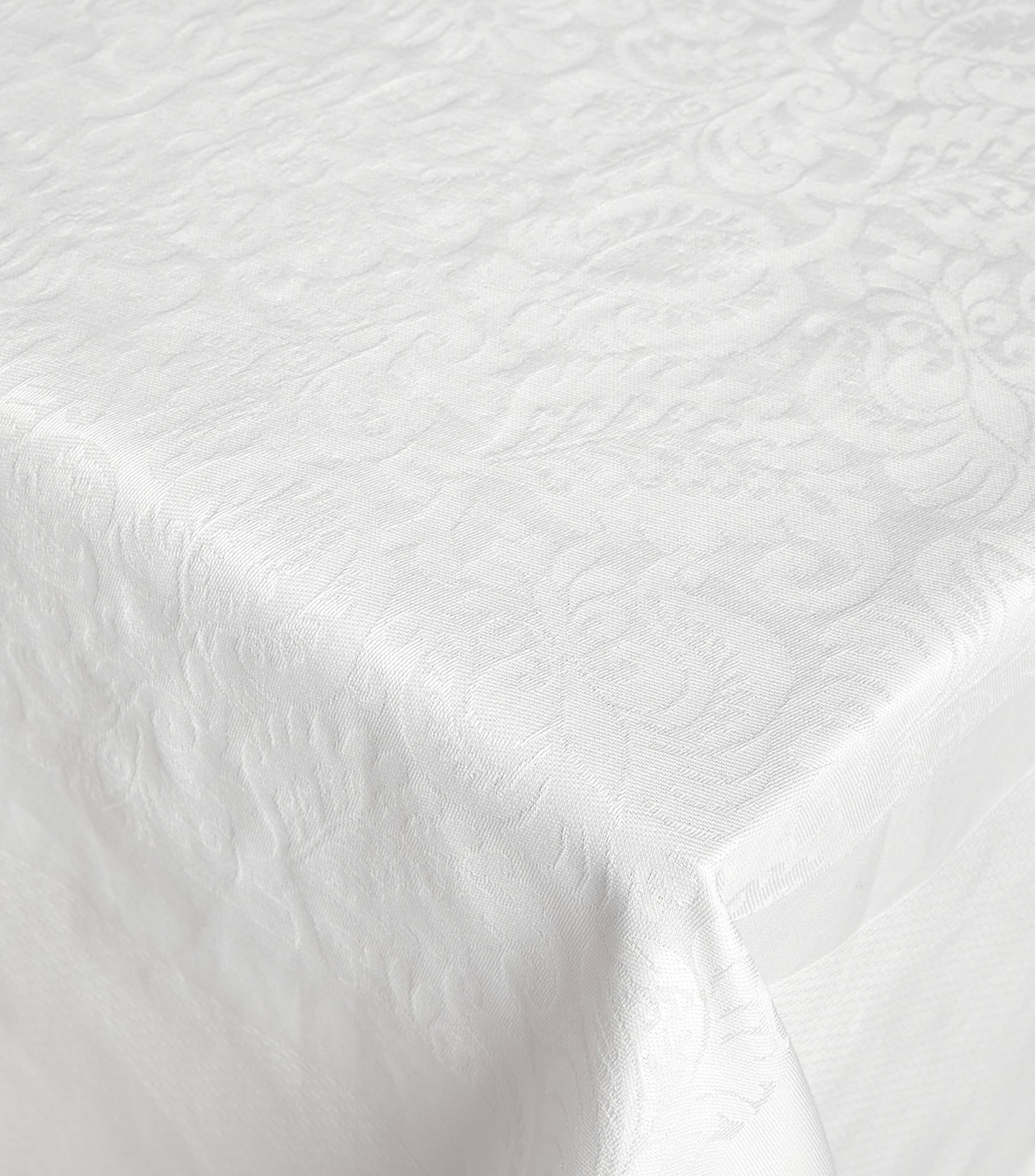 Siena Tablecloth (175cm x 250cm) WHITE Image 2