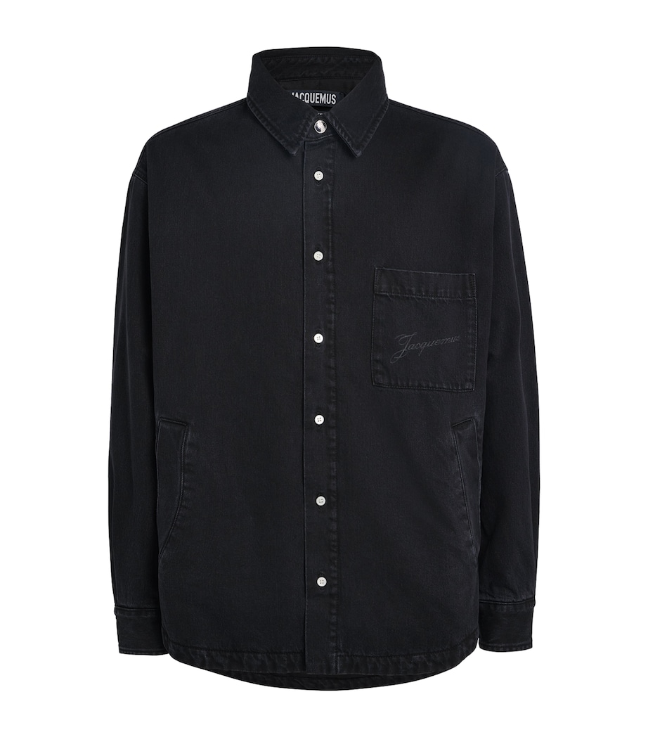 Padded Boulanger Overshirt 990-BLACK Image 1