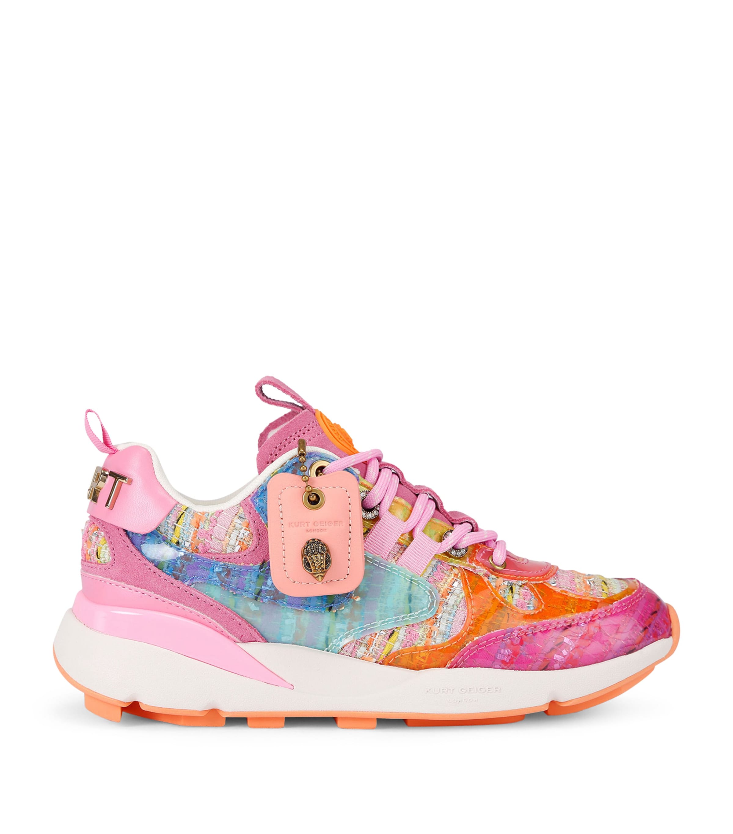 Kurt Geiger London Suede Kurt Runner Sneakers Pink Comb Image 1