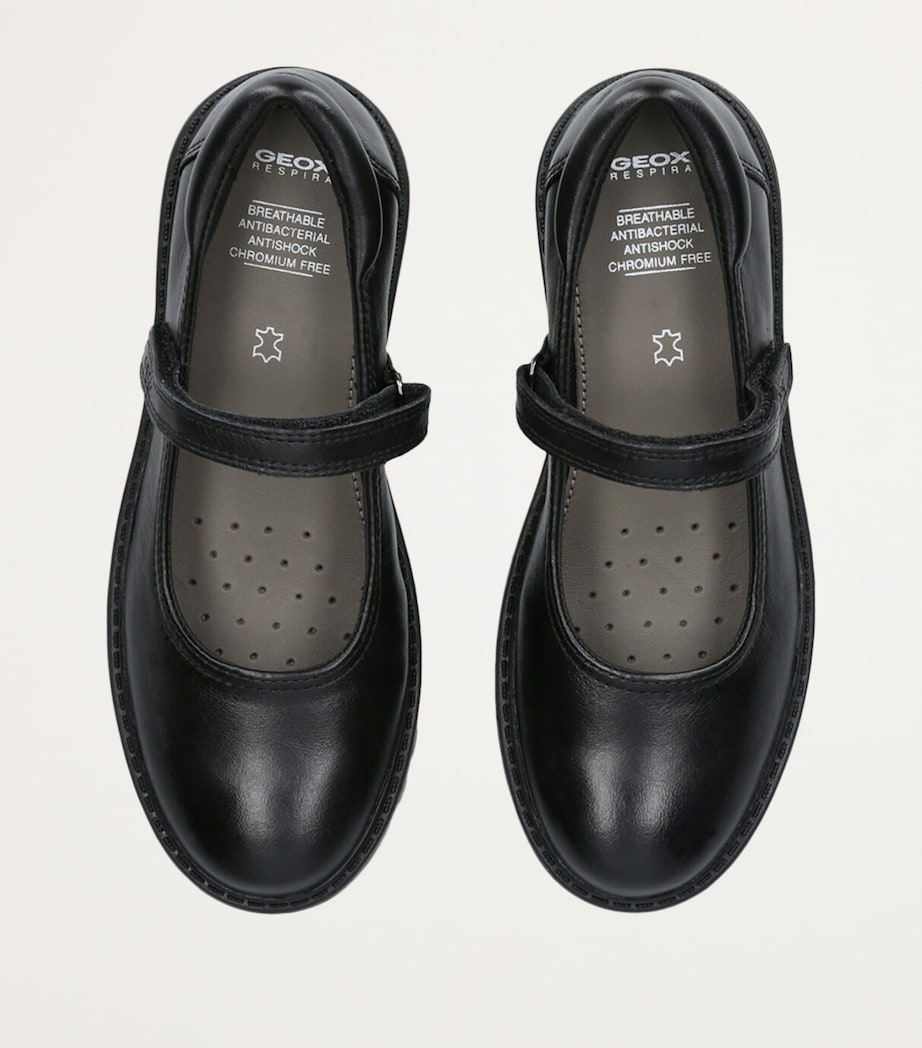 Geox Leather Casey Ballet Flats Black Image 4