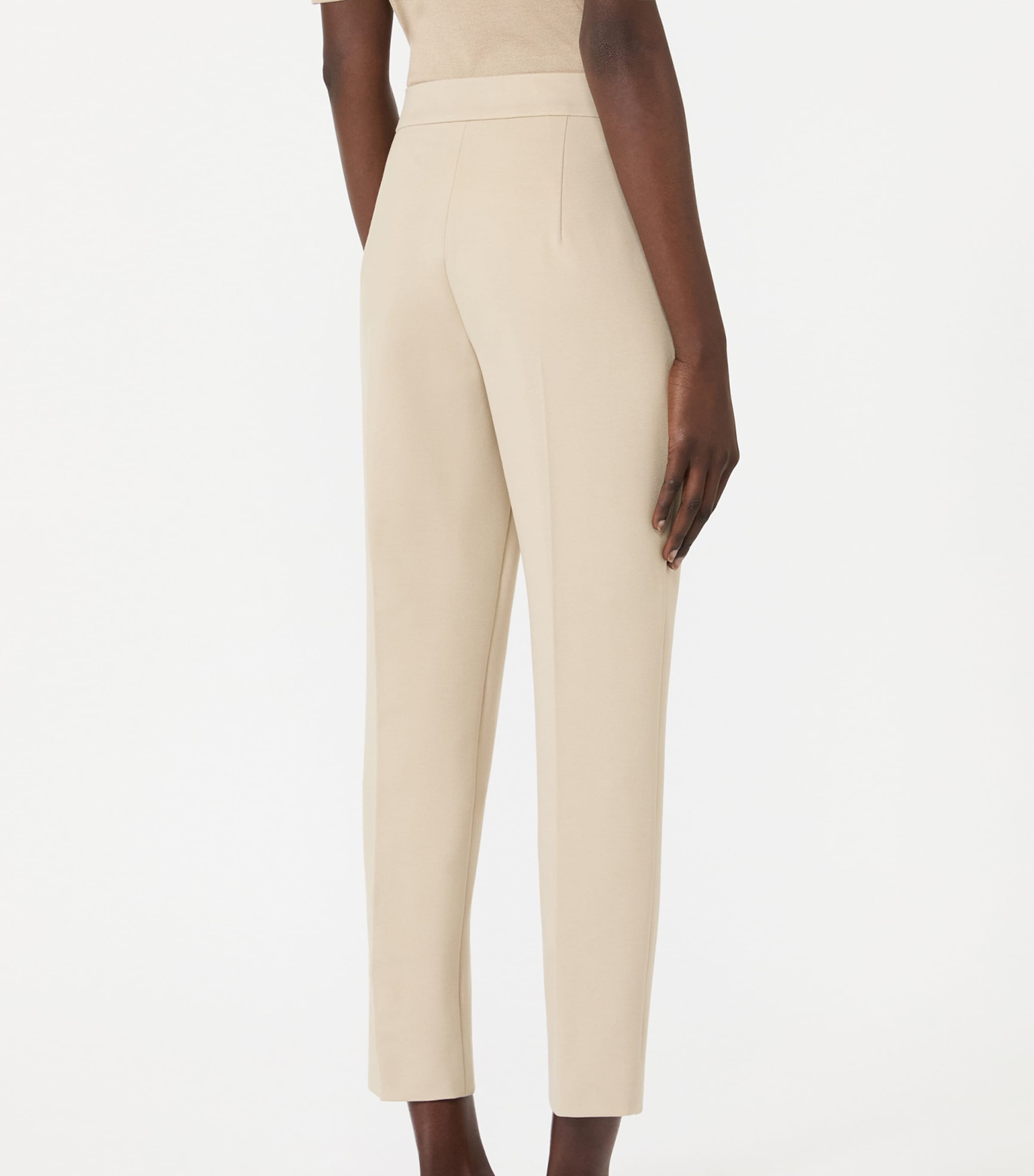 Max Mara Womens Jersey Tailored Trousers Stone Image 4