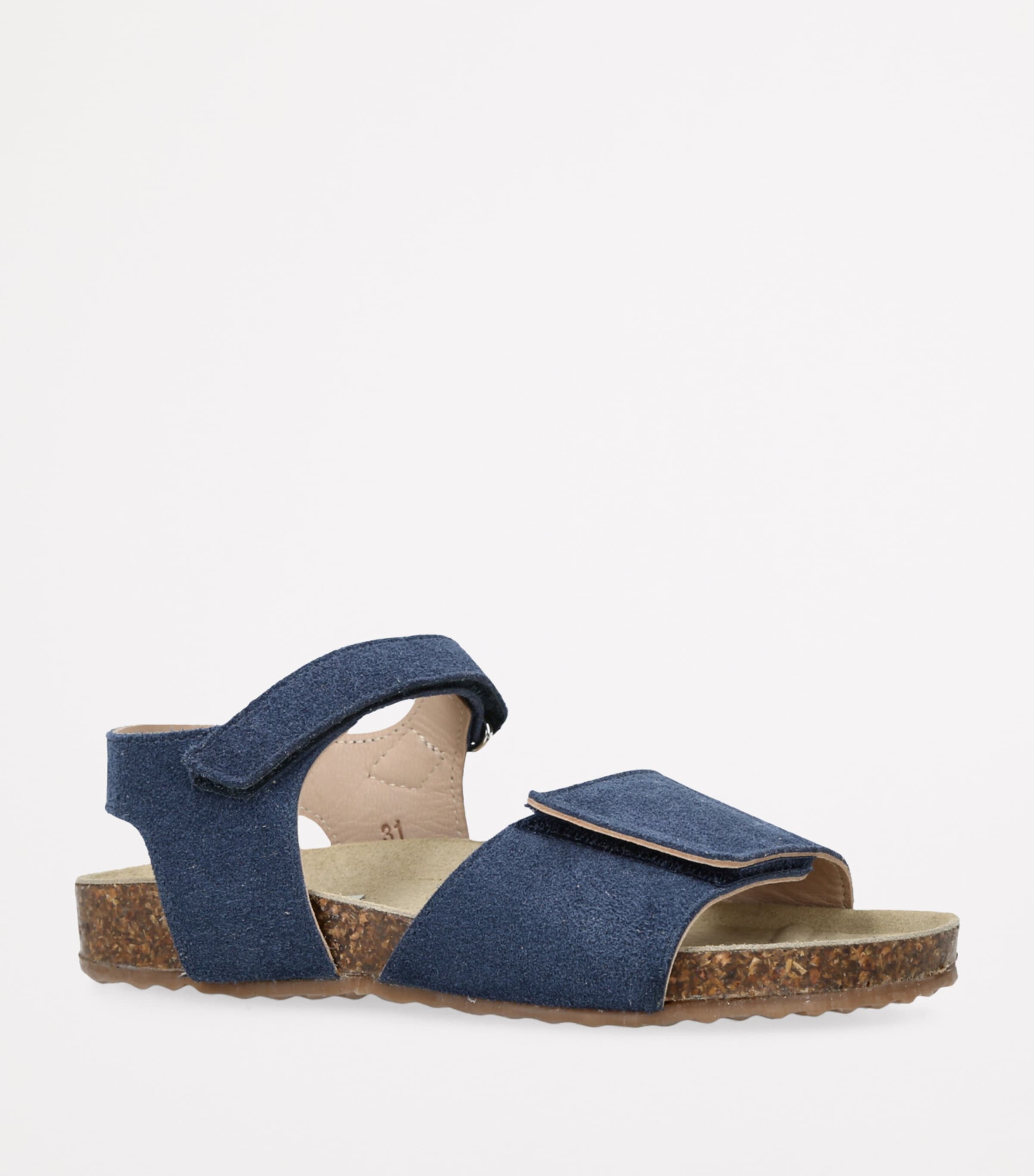 papouelli Suede Birkie Sandals Navy Image 3