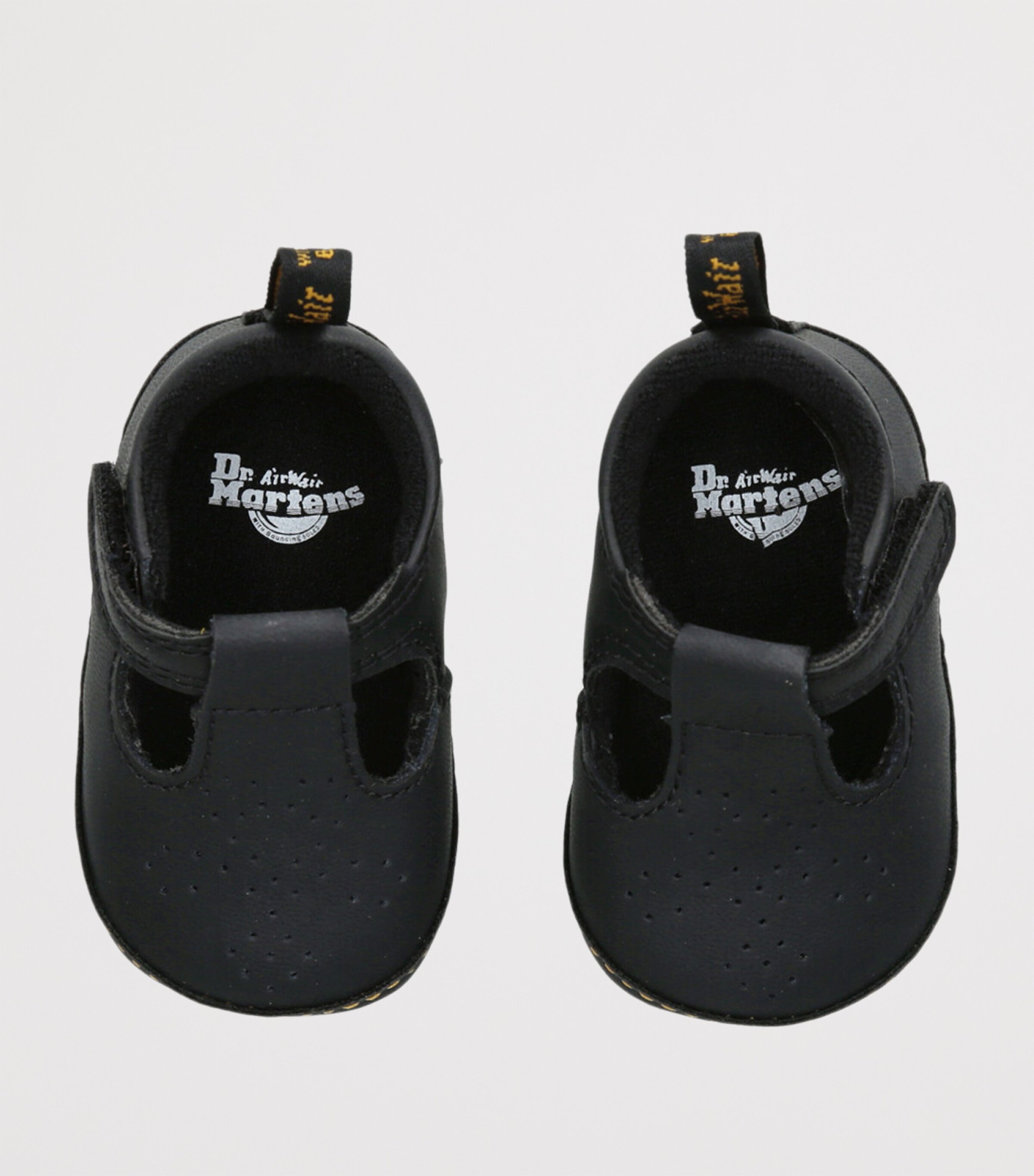 Dr. Martens Leather Polley T-Bar Crib Shoes Black Image 4