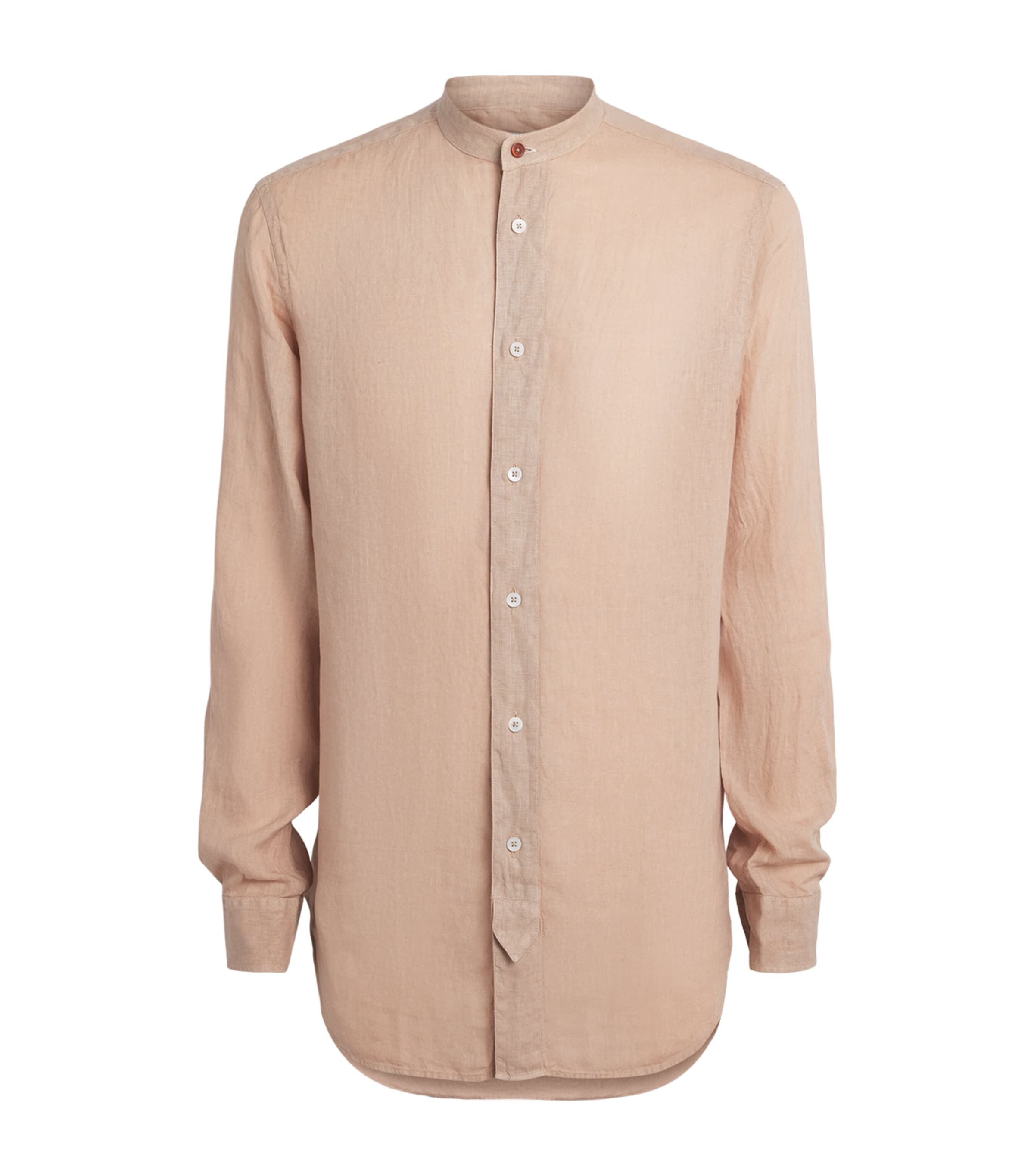 Paul Smith Mens Linen Stand-Collar Shirt Image 1