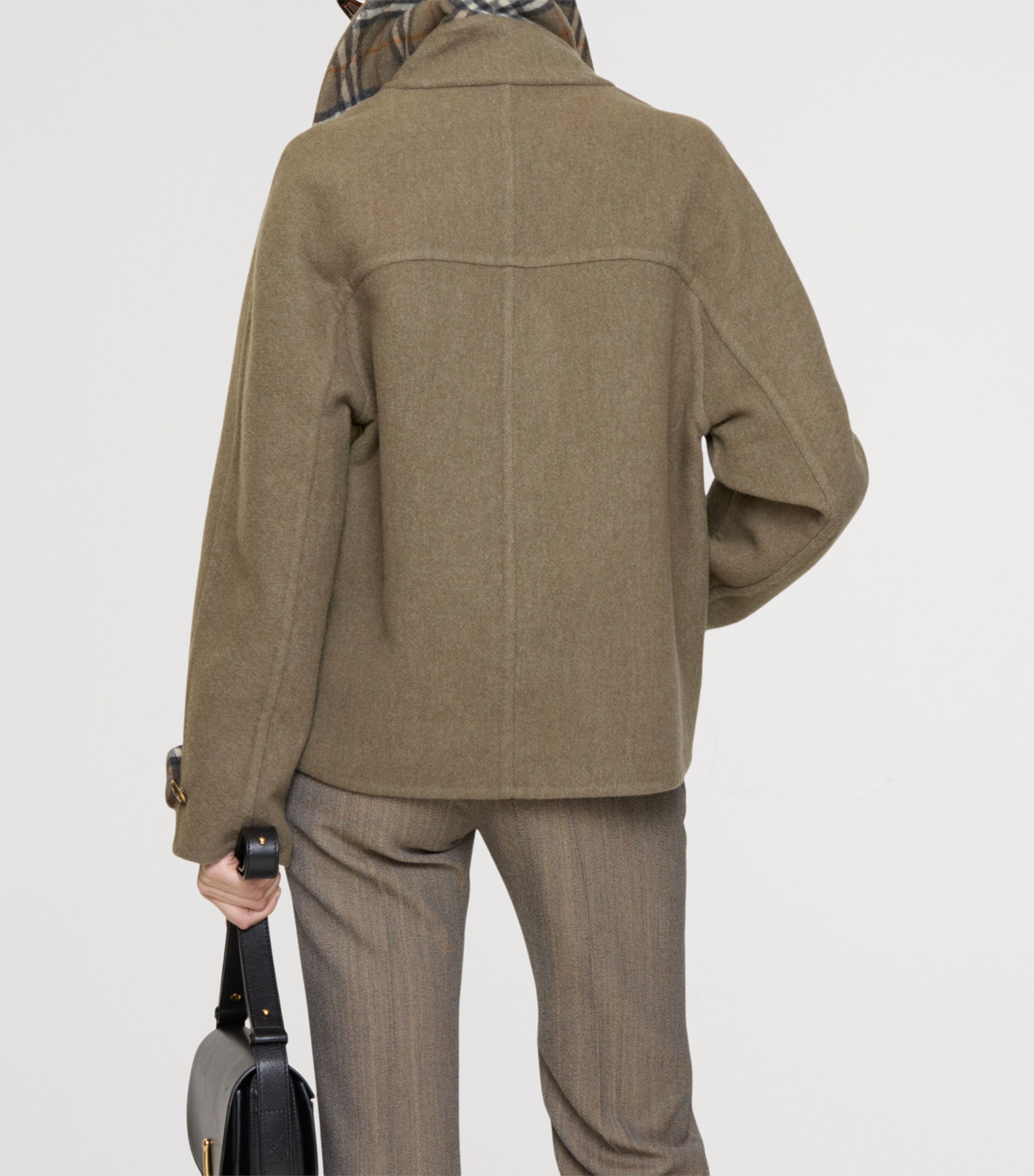 Wool Double-Breasted Pea Coat GLADE G/GLADE G CHK Image 3