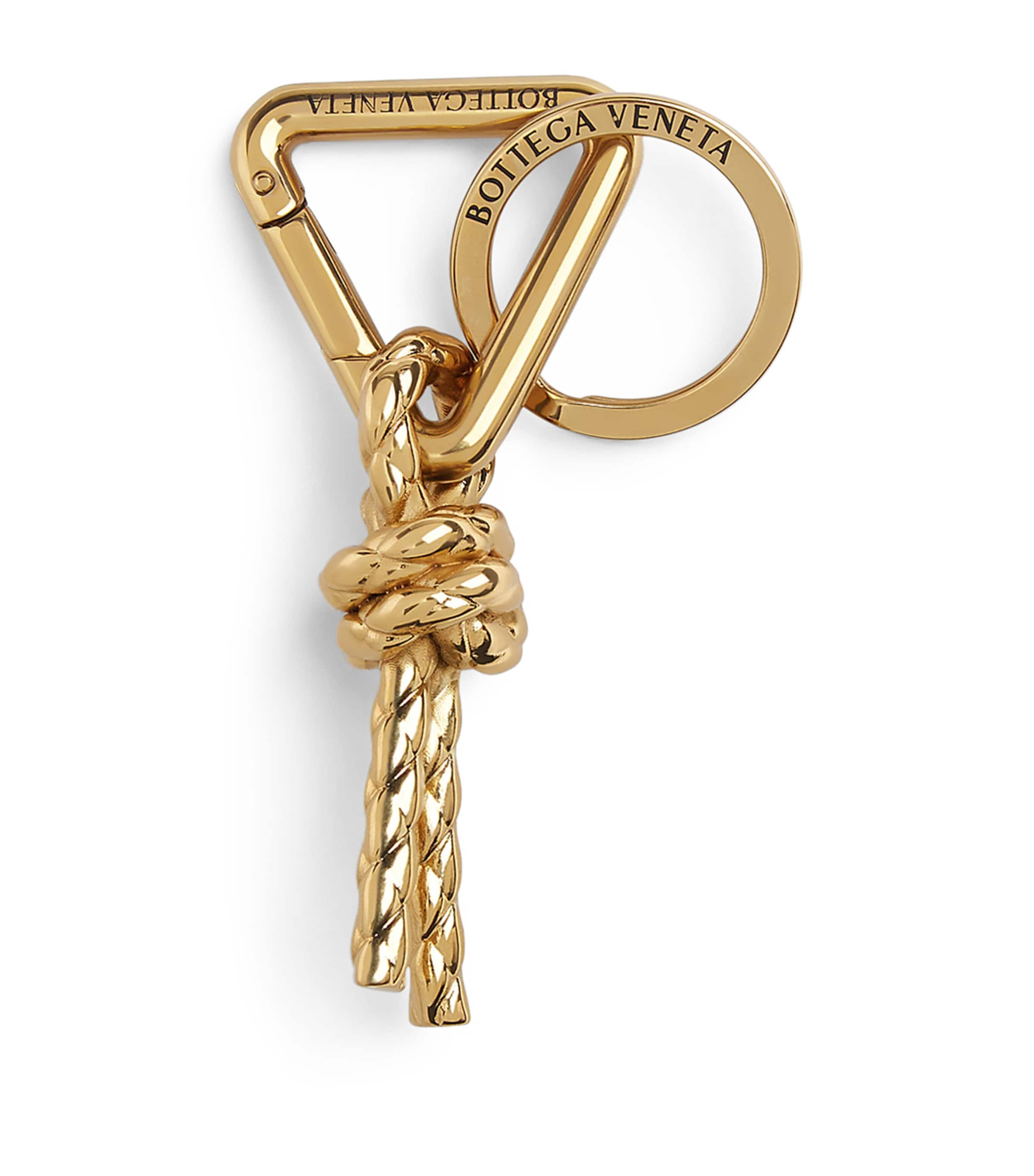bottega veneta アクセサリー Bottega Veneta Green Leather Quadrifoglio Keyring | Harrods US