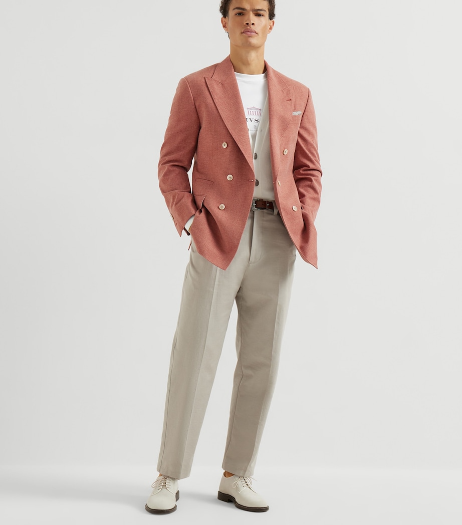 Brunello Cucinelli Mens Wool-Cotton-Silk Blazer Image 2