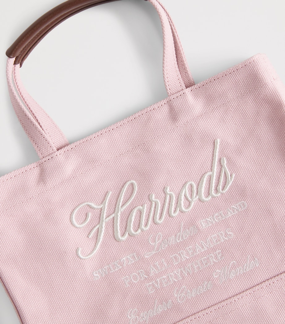 Small Embroidered Logo Tote Bag PINK Image 6