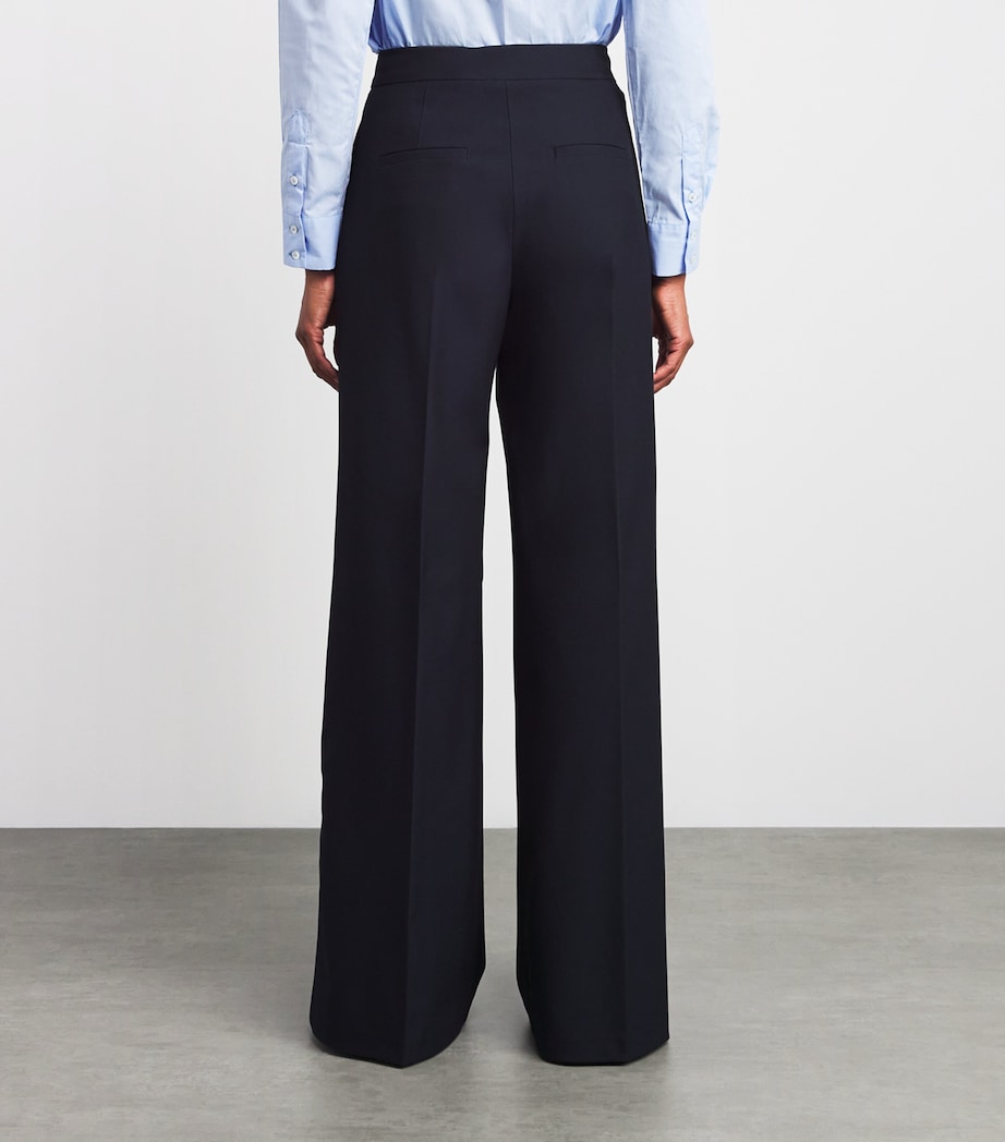 Wide-Leg Trousers NAVY Image 4