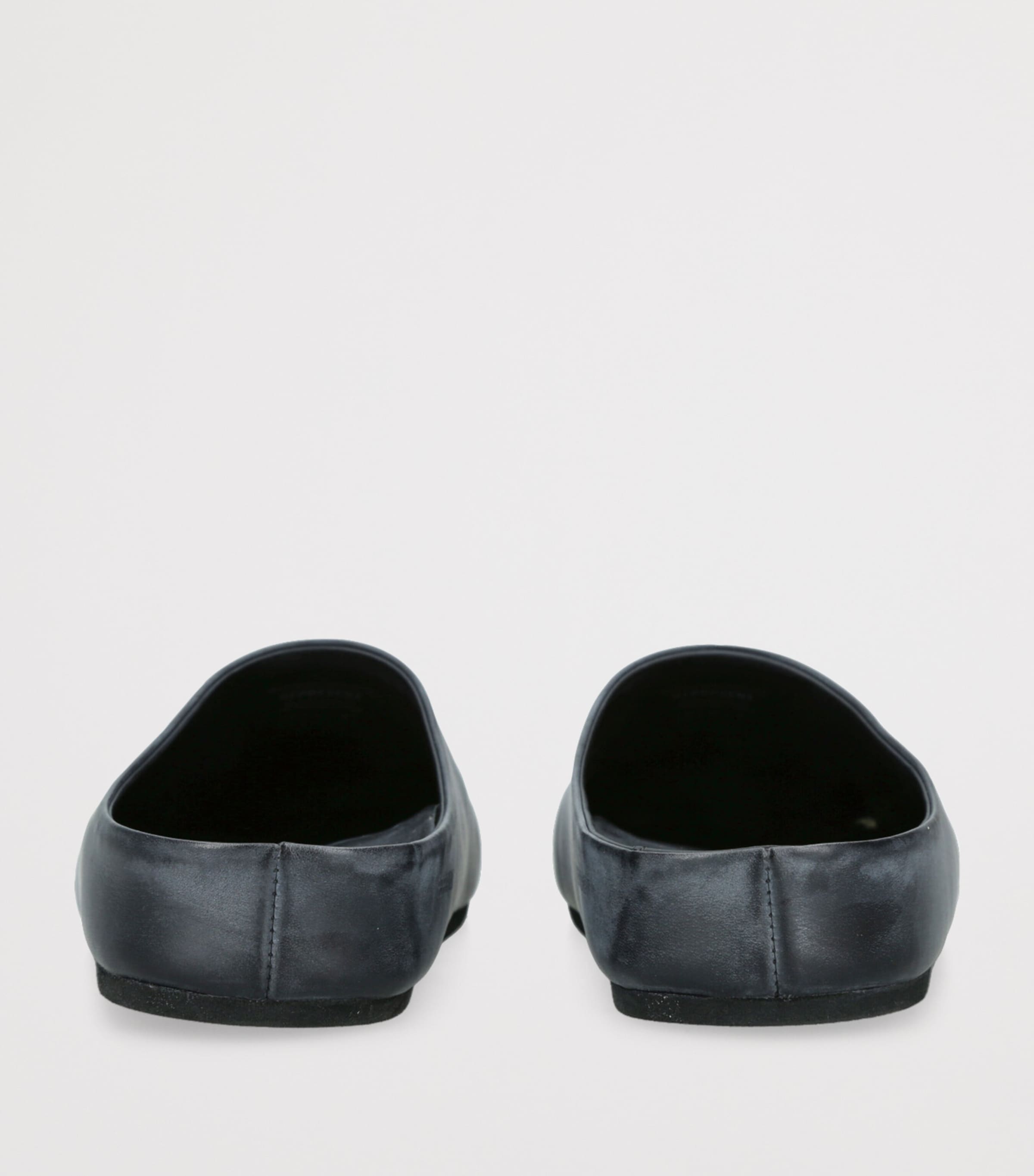 Leather Distressed Mules BLACK Image 2