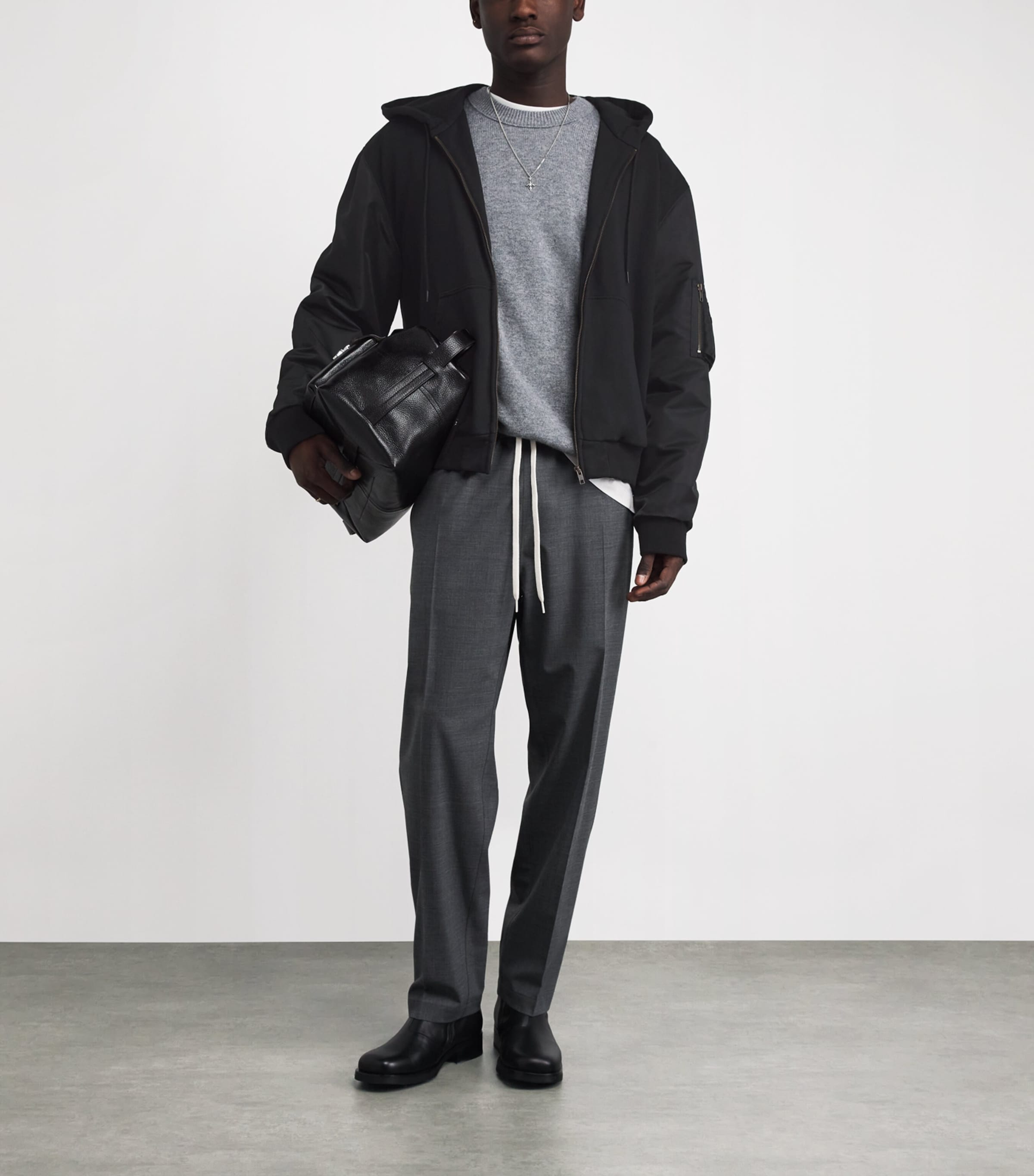 Padded Hooded Bomber Jacket 961 Image 2