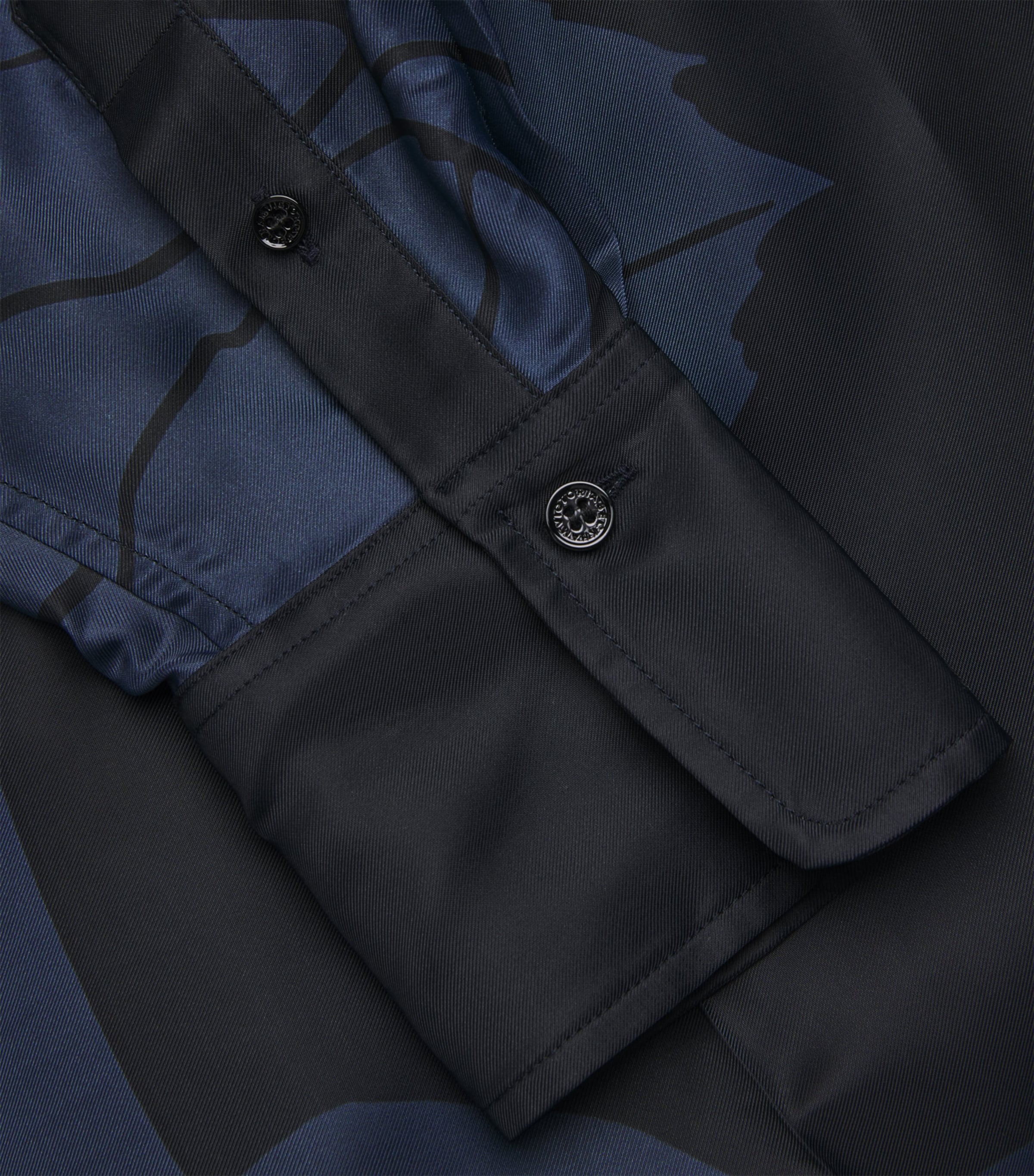 Floral Pyjama Shirt 9665 NAVY/PALE ROSE Image 5