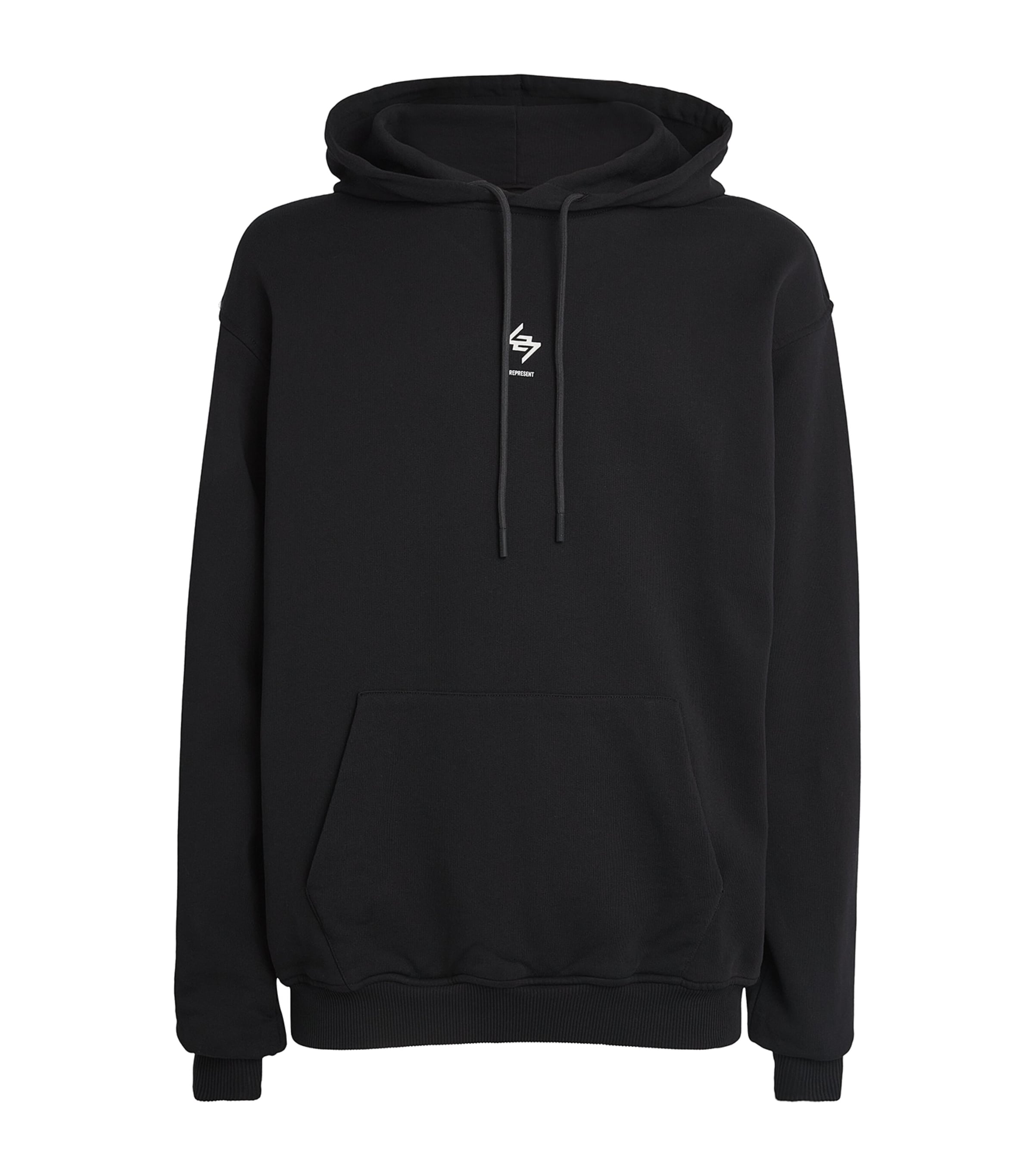 Represent Oversized Logo Hoodie In Black