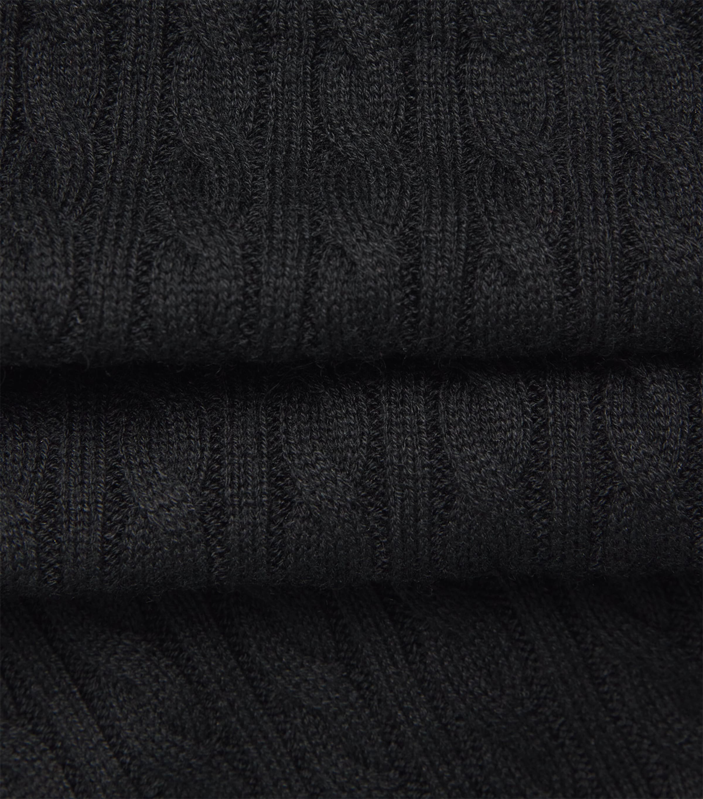 Soft Goat Womens Silk-Cashmere Cable-Knit Midi Dress Black Image 6