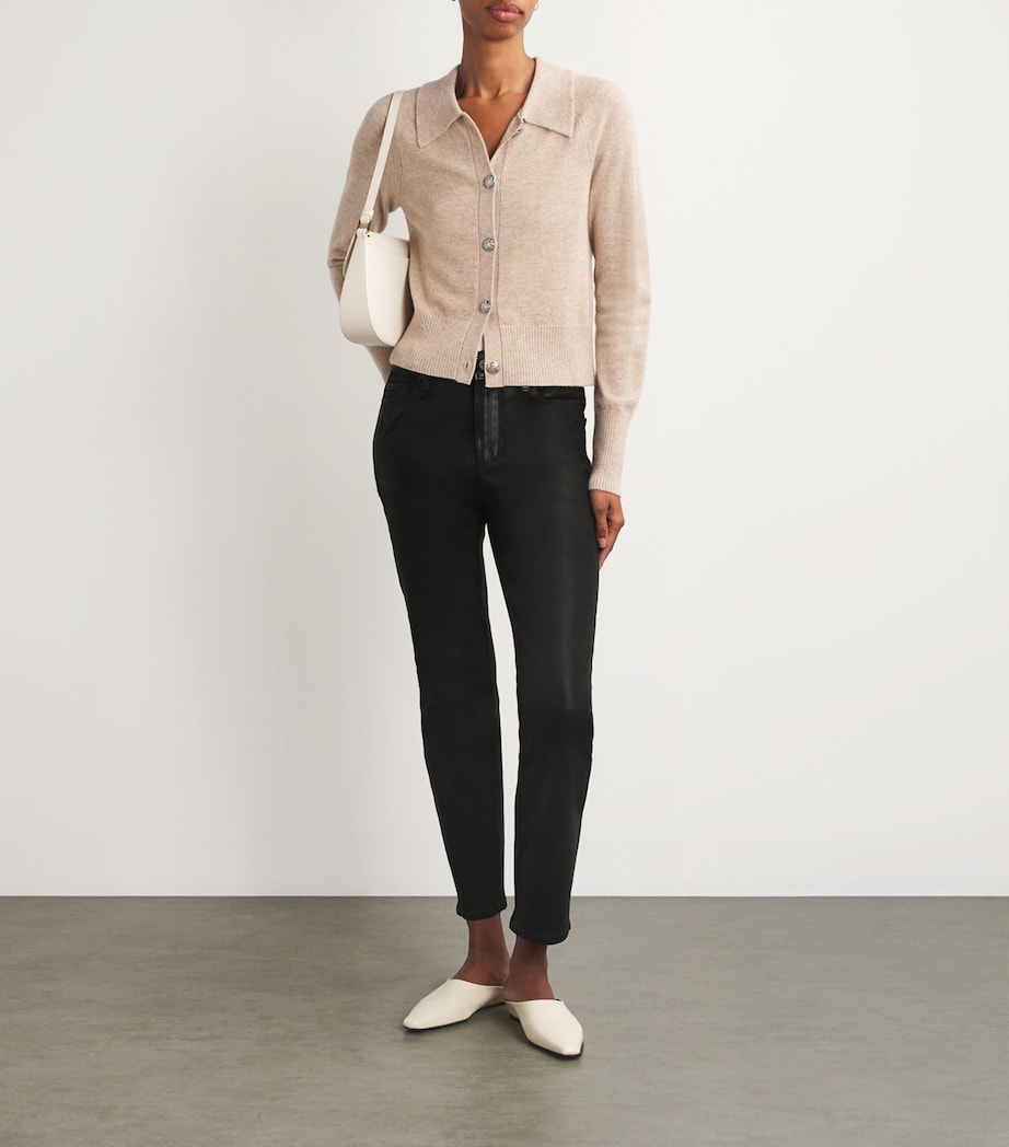 Coated Cindy Cropped Jeans BLACK FOG LUXE Image 2