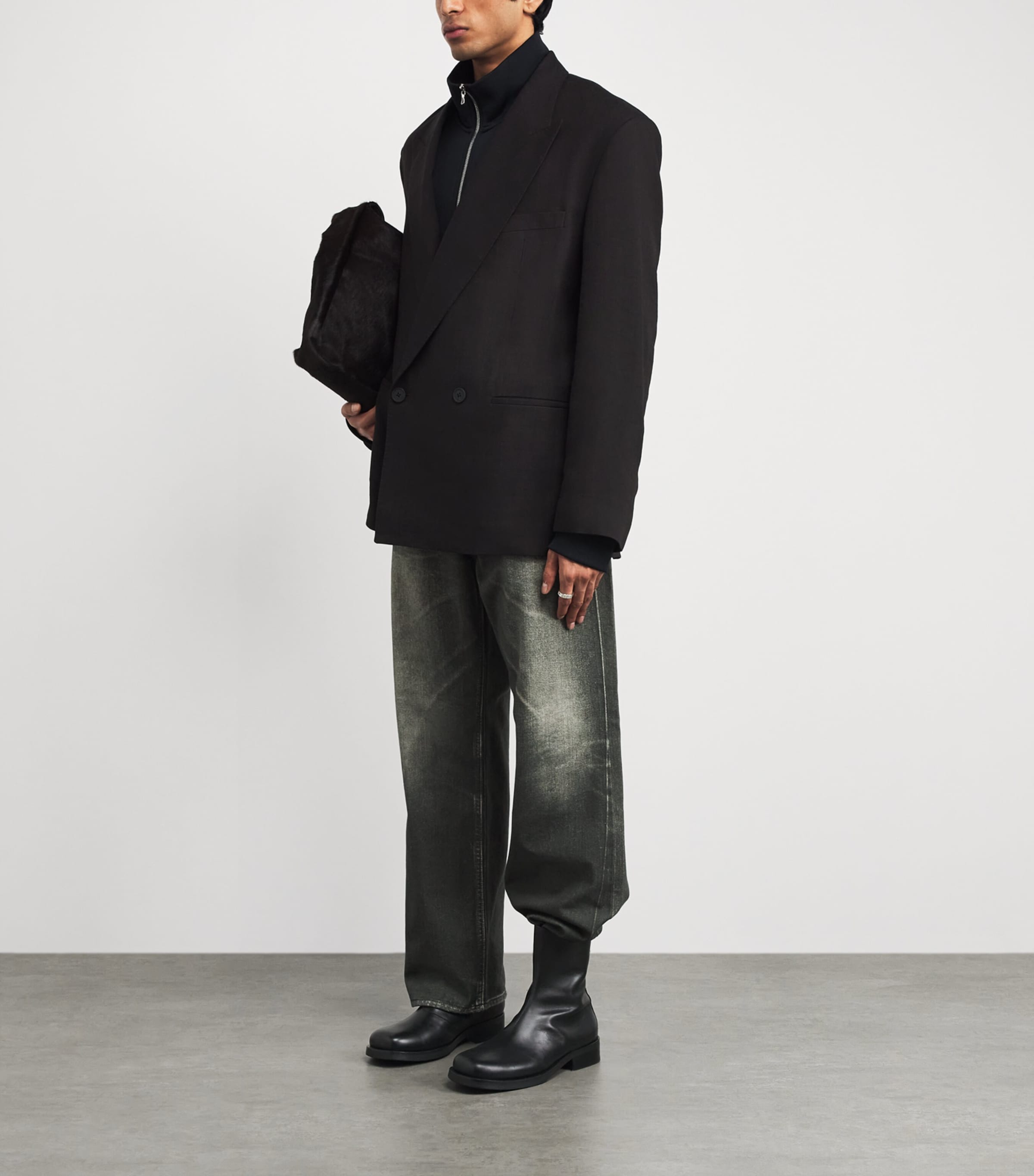 Our Legacy Leather Camion Ankle Boots Black Image 2