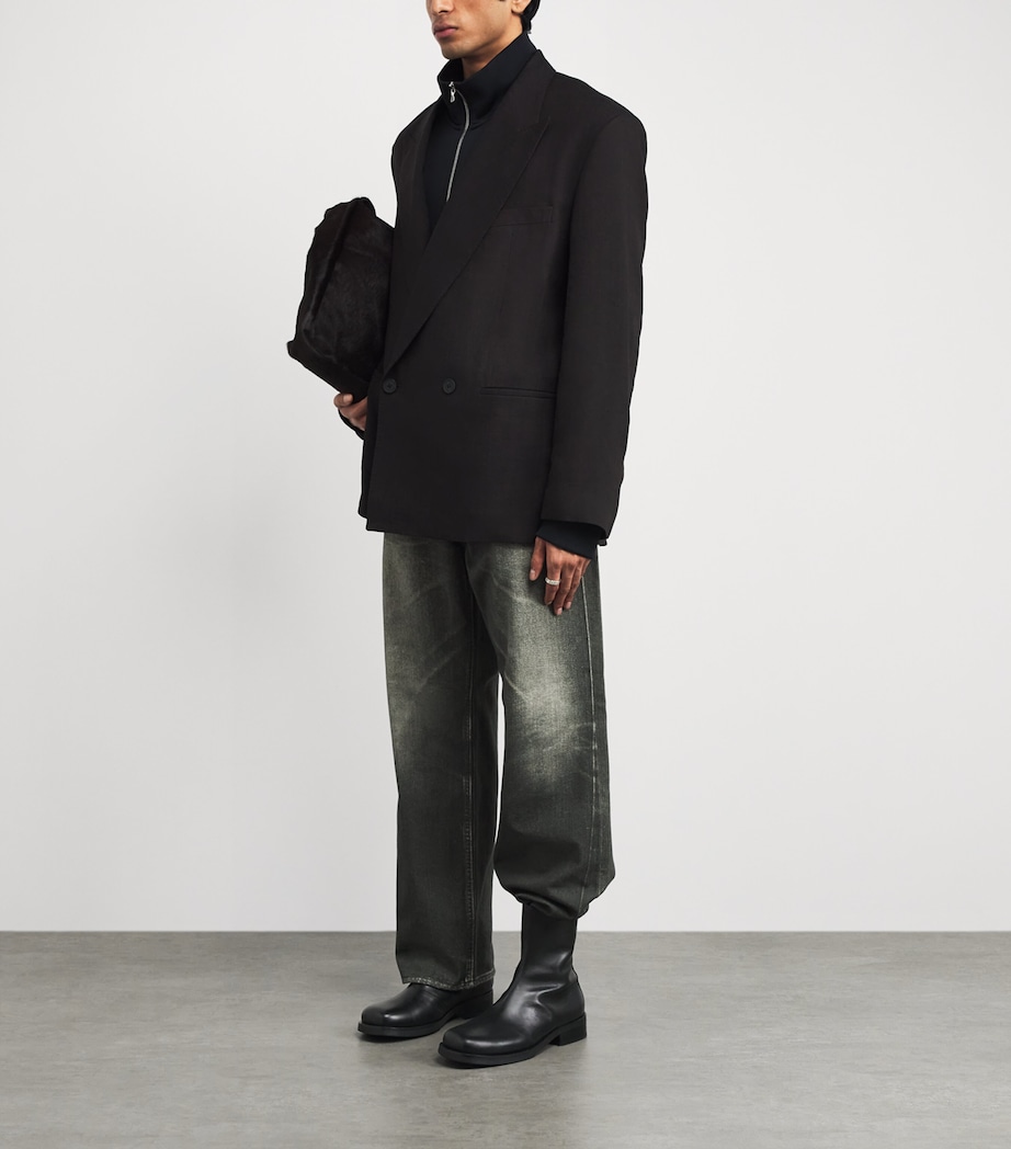 Our Legacy Leather Camion Ankle Boots Black Image 2