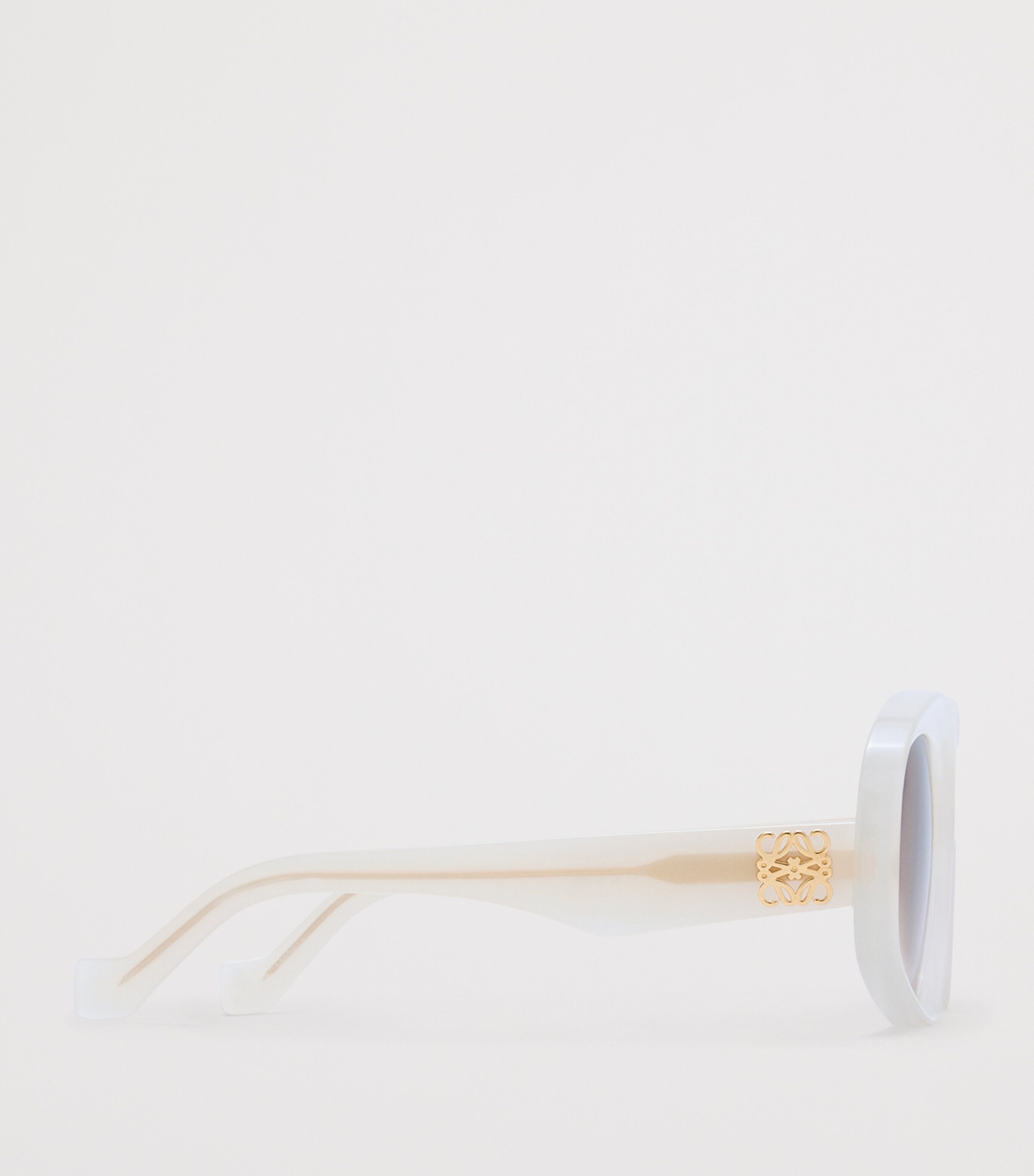 Acetate Pentagon Bevelled Sunglasses MILKY IVORY Image 3