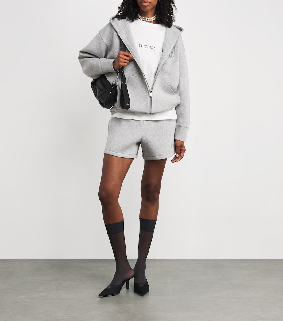 Heather Zip-Up Hoodie GREY Image 2