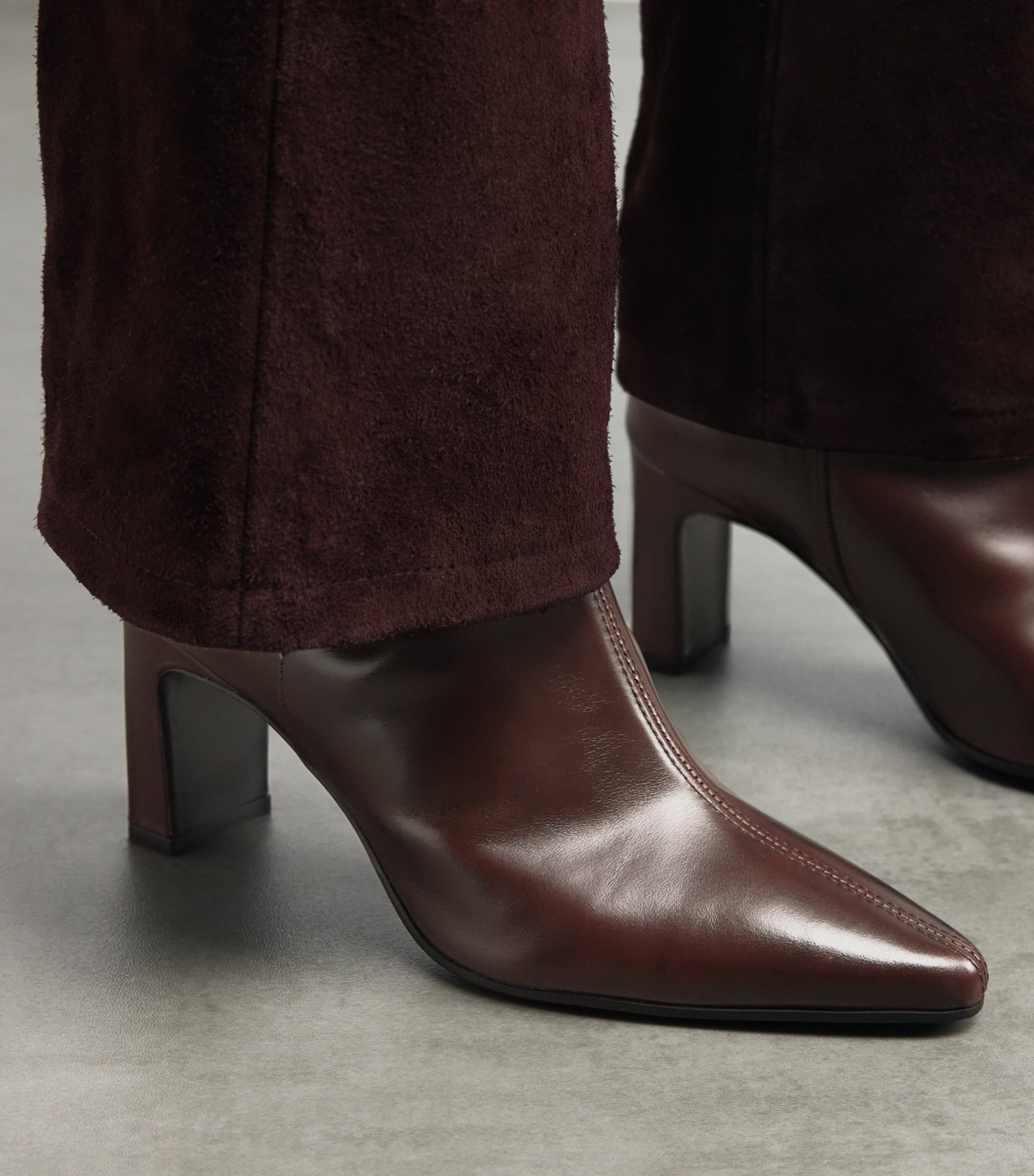 Leather Ankle Boots 70 CHOCOLATE Image 2