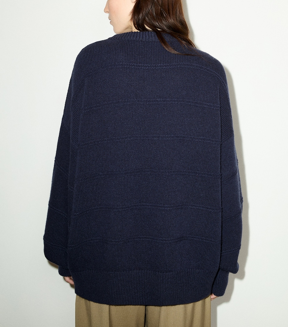 MAX&Co. Womens Virgin Wool Sweater Navy Image 3