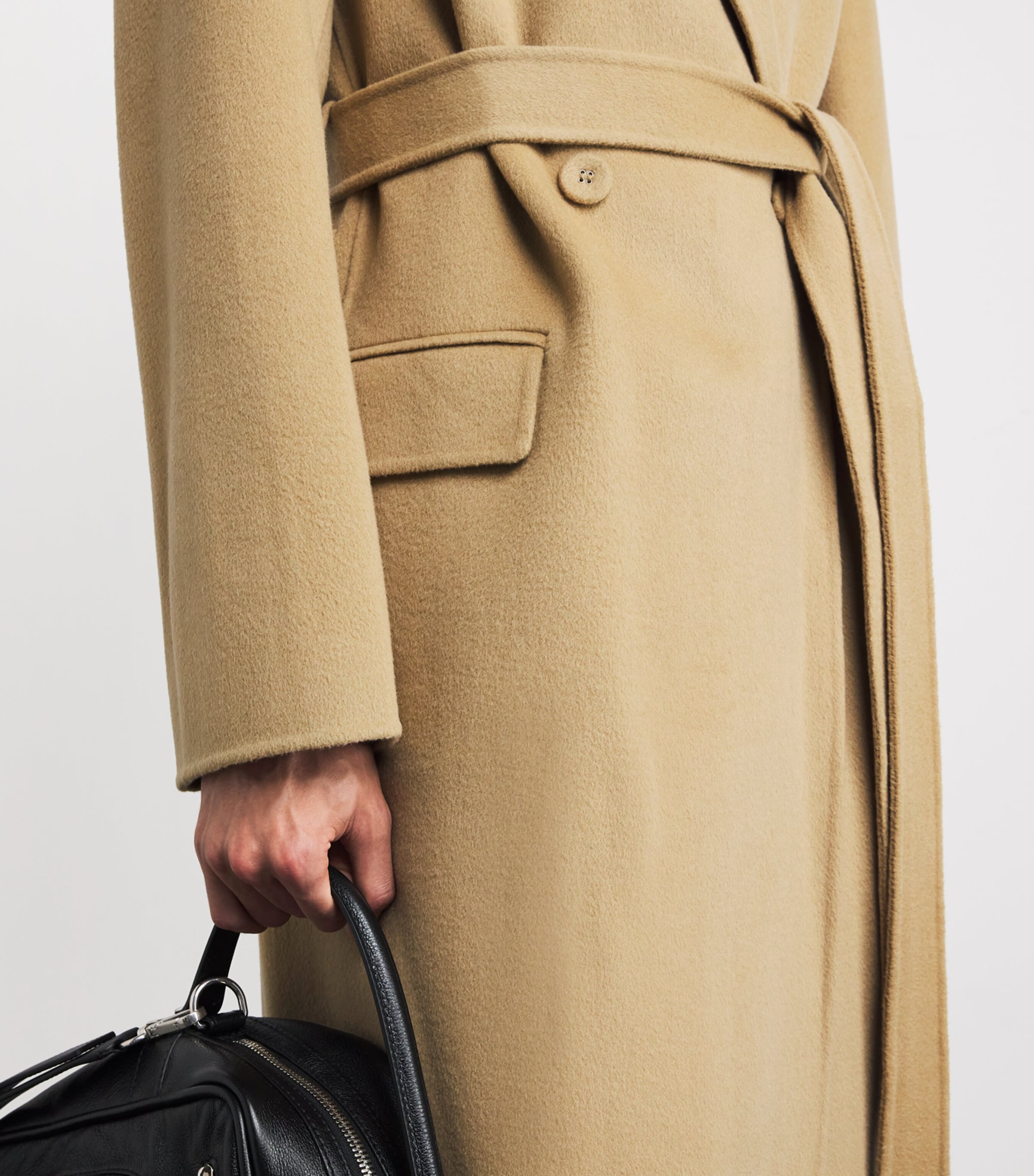 Wool-Cashmere Belted Coat AGU LIGHT BEIGE Image 6