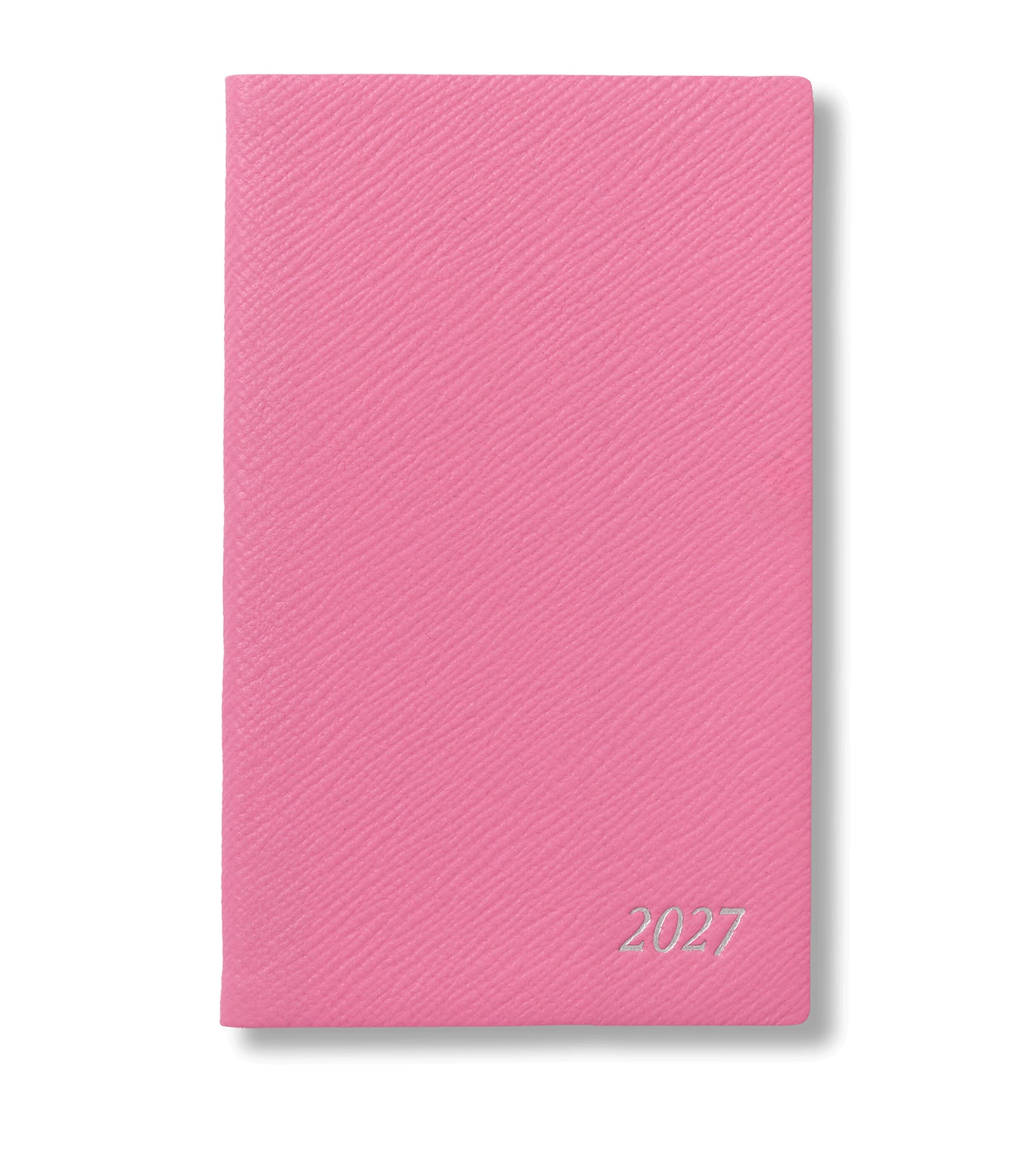 Smythson Leather Panama Weekly Diary 2027 Flamingo Image 1